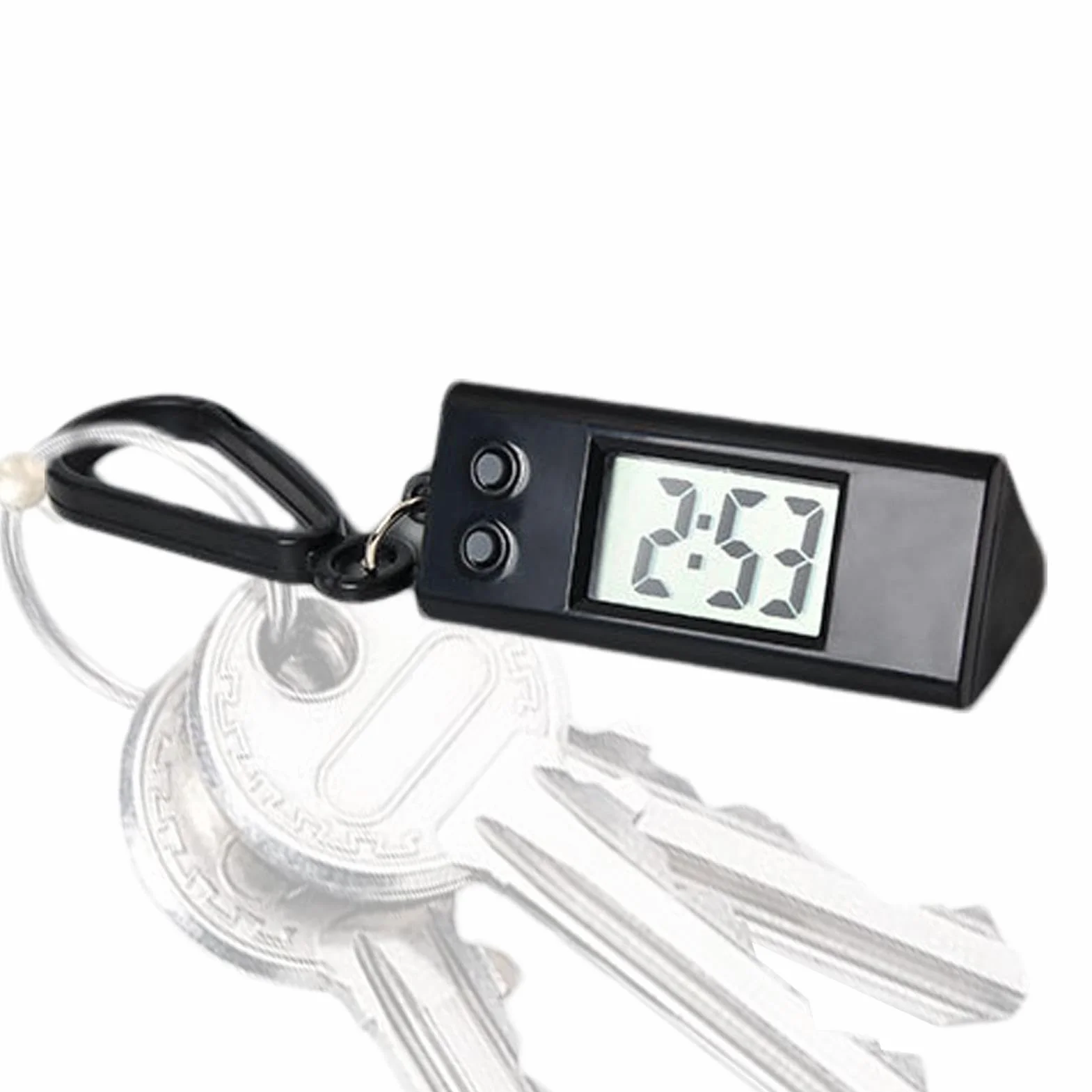 Reloj de Bolsillo Digital con Pantalla Transparente Llavero Preciso