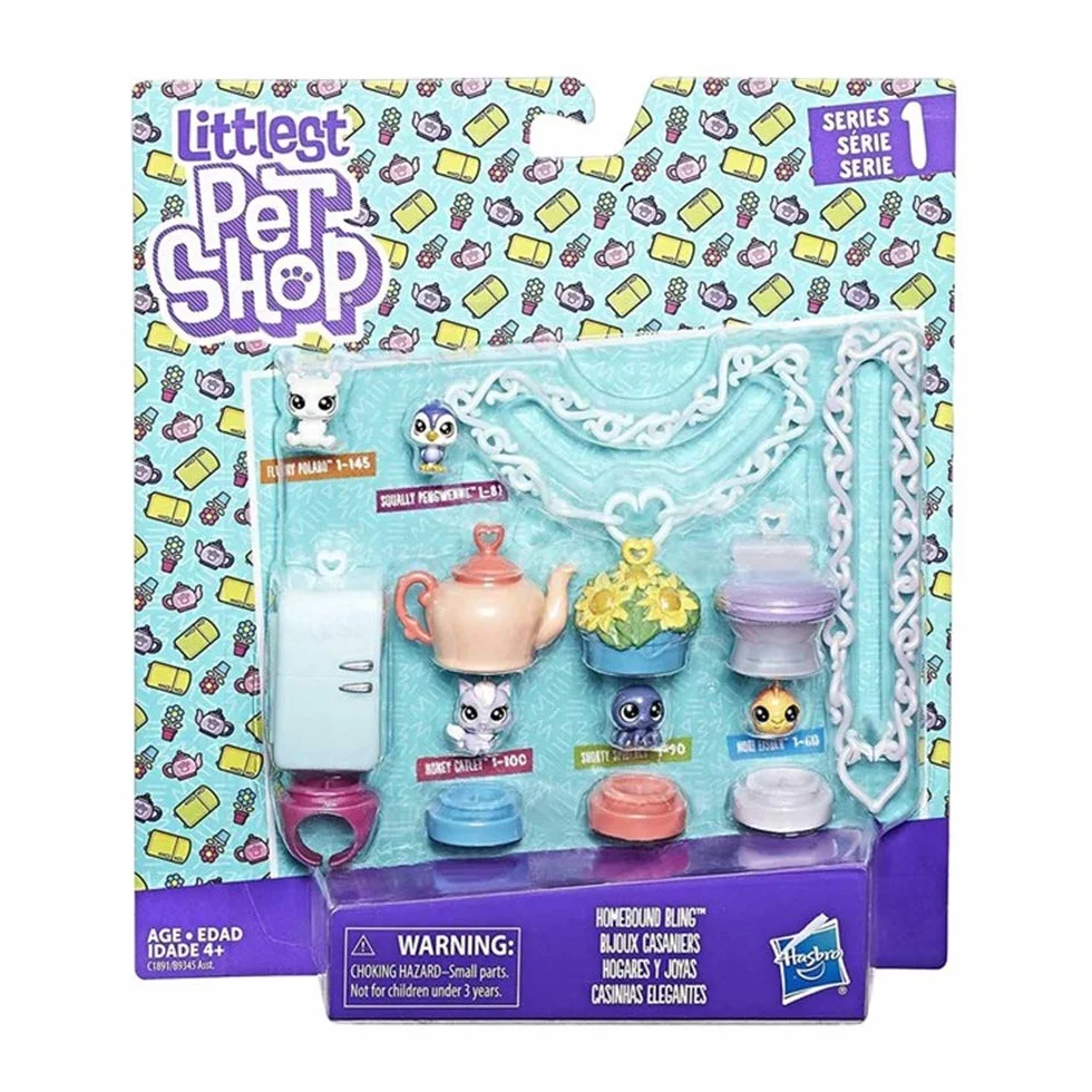 Hasbro PETSHOP Pack 5 Teensie et Bijoux - Objetos de la casa