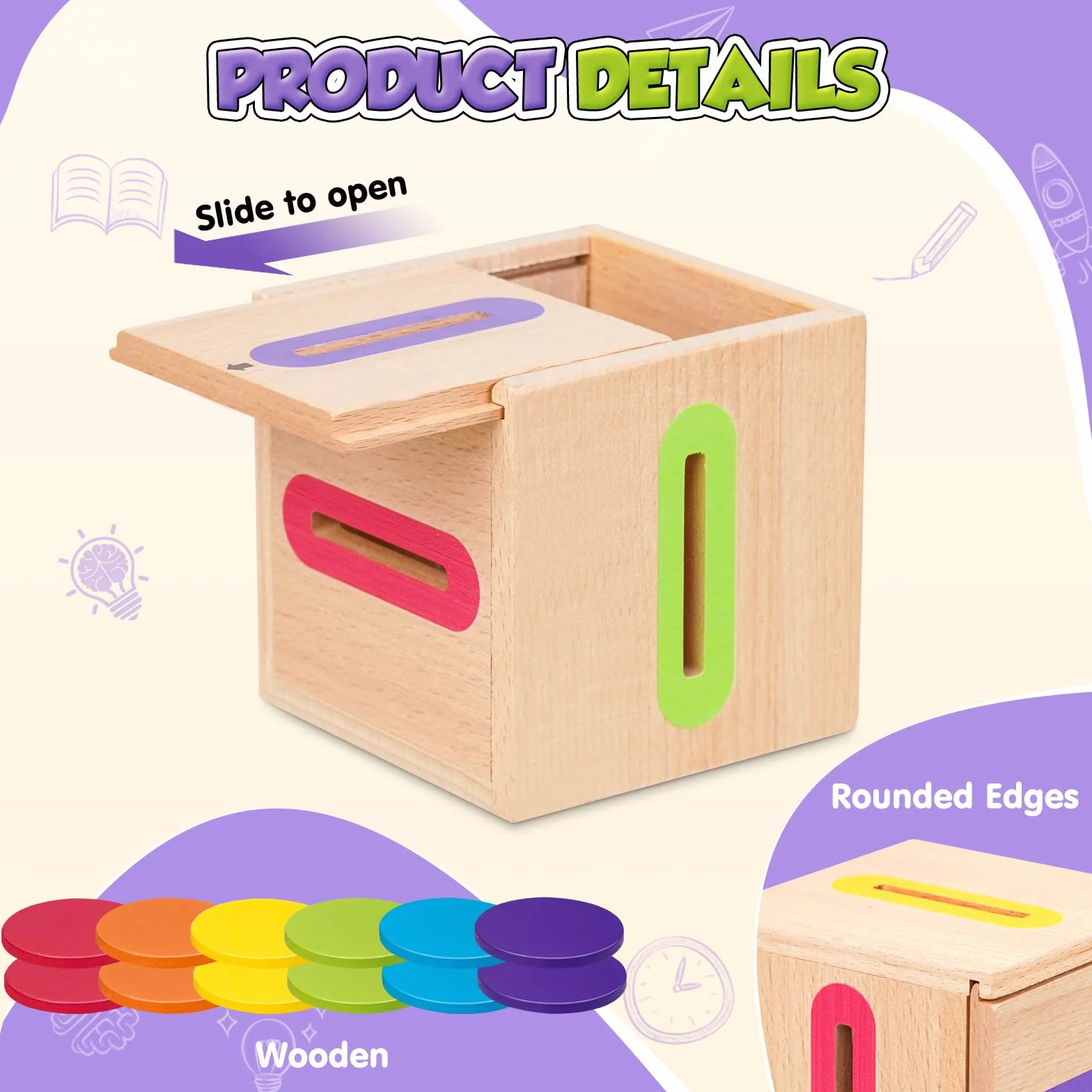 Juguetes Montessori 1 2 3 Años, Juguetes Niños 1-3 Años Juegos Educativos Niños 2 1 3 Años Juguetes Sensoriales Regalo Niño 1+ Años Juguetes de Madera para Actividades y Desarrollo