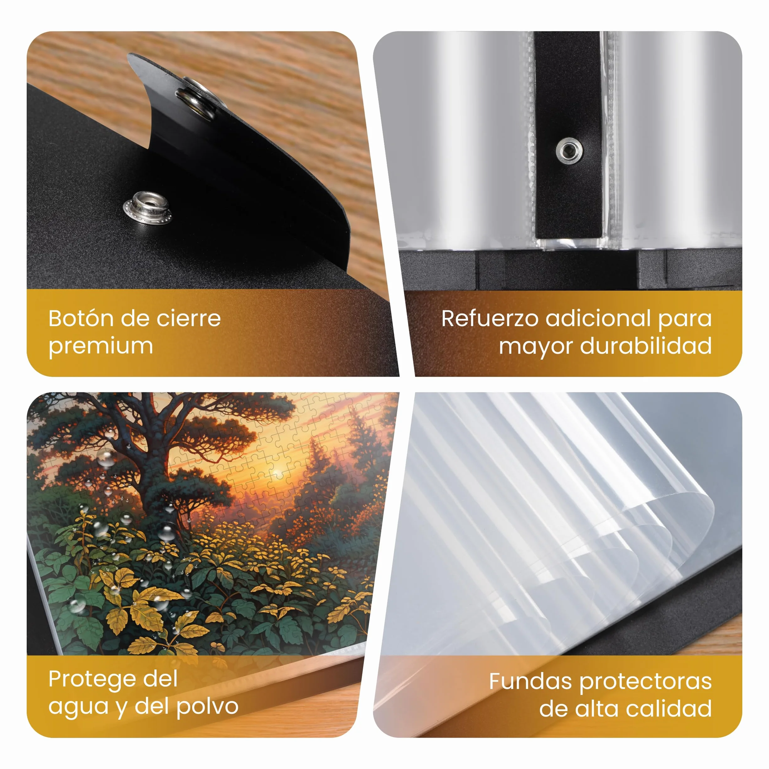 Guarda Puzzle Profesional – Álbum Carpeta Puzzle 1000 Piezas – 20 Fundas De PP para Enmarcar Puzzles – Protección Contra Polvo y Agua – Perfecto para Coleccionistas
