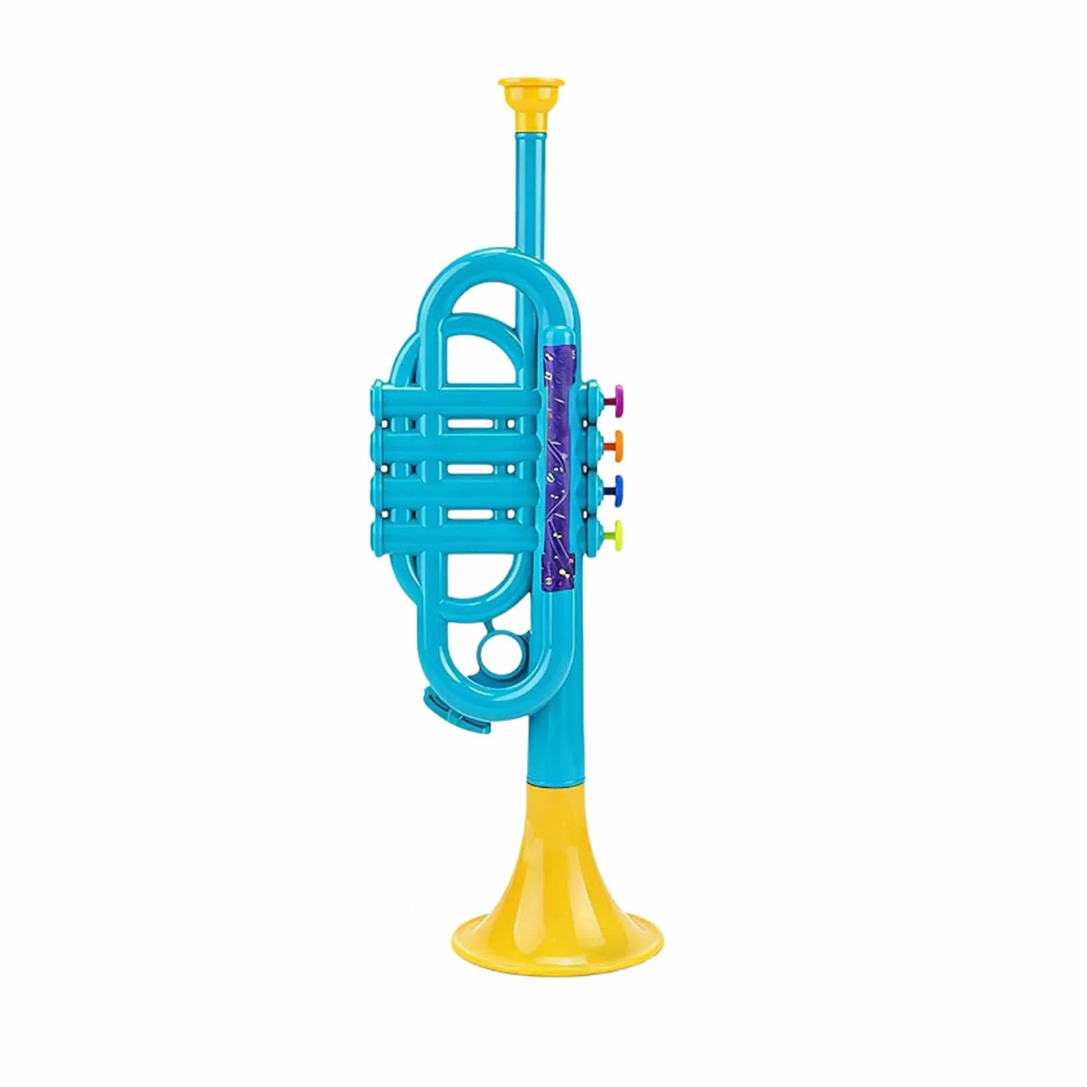 Generisch 2026 Trompeta de juguete para hacer música interactiva, padres e hijos, instrumento musical, guardería, escuela, niña, niño (azul cielo, 35 x 10 x 8,5 cm)