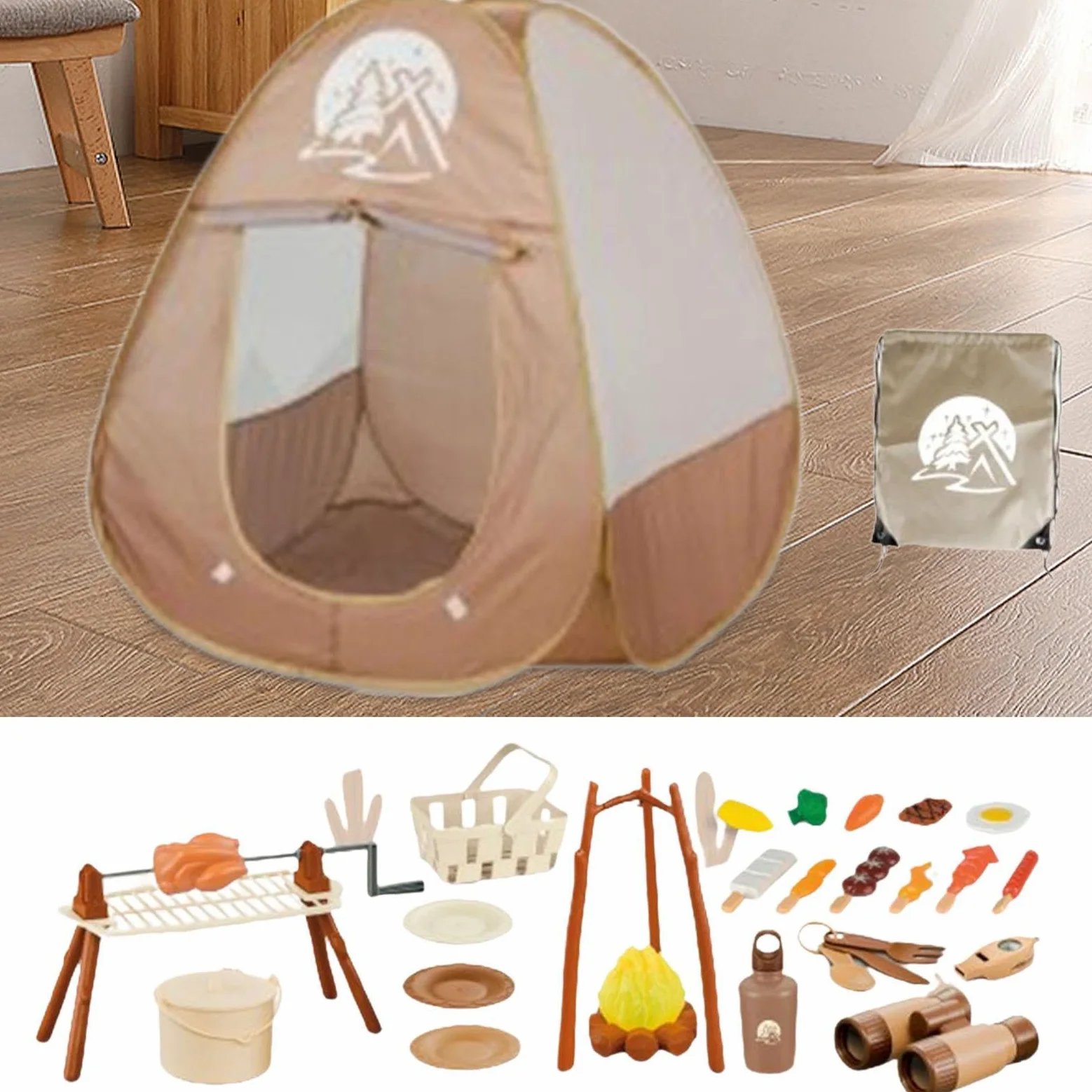 kowaku Set de 34 Piezas de Equipo de Camping para Niños, Juguetes para Fiestas Y Actividades de Aventura para Niños Y Niñas.