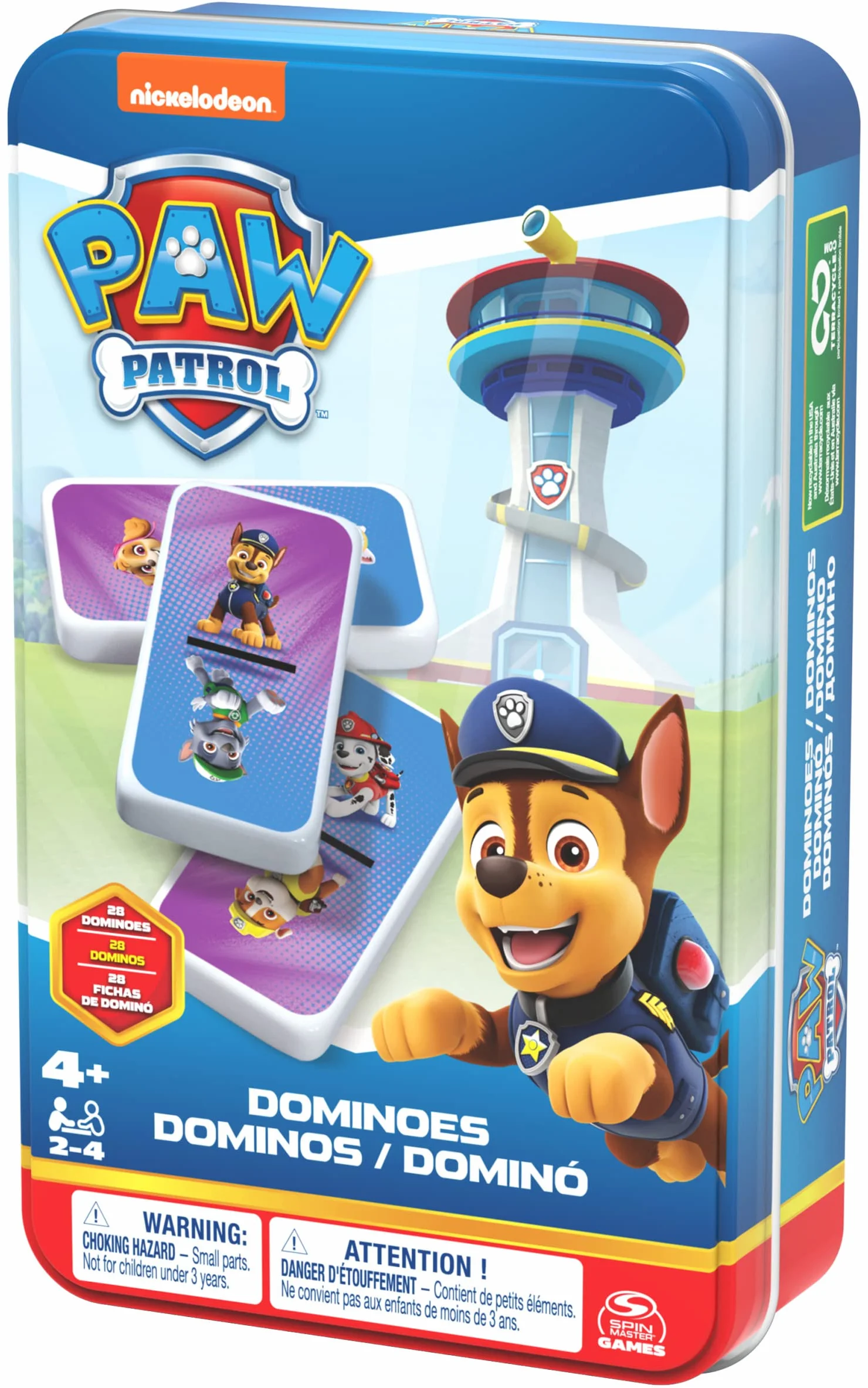 Spin Master Games Juego De Mesa Patrulla Canina Domino Infantil 28 Fichas 2-4 Jugadores 4+ Años