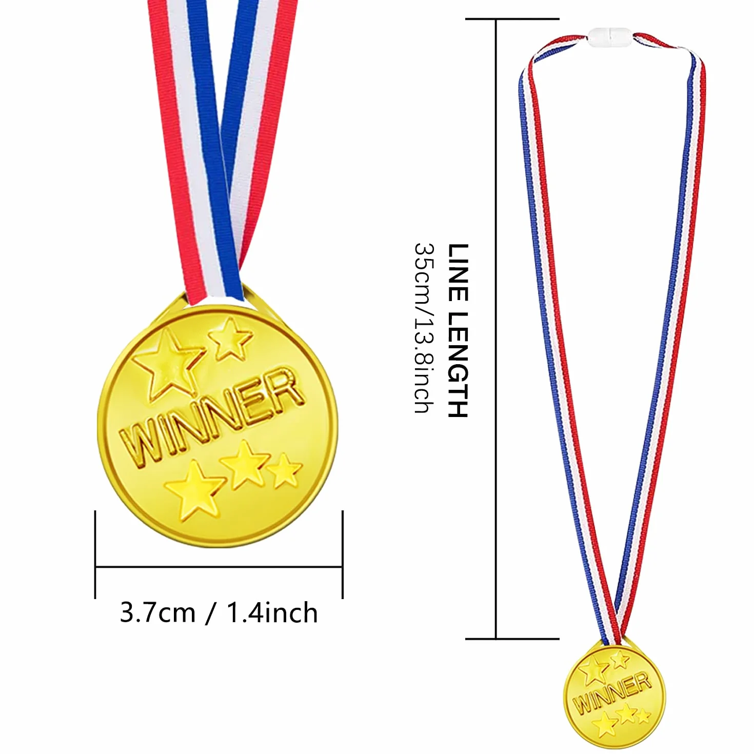 OWill 12 Piezas Medallas Niños con Cinta para Juegos Deportivos y Fiestas