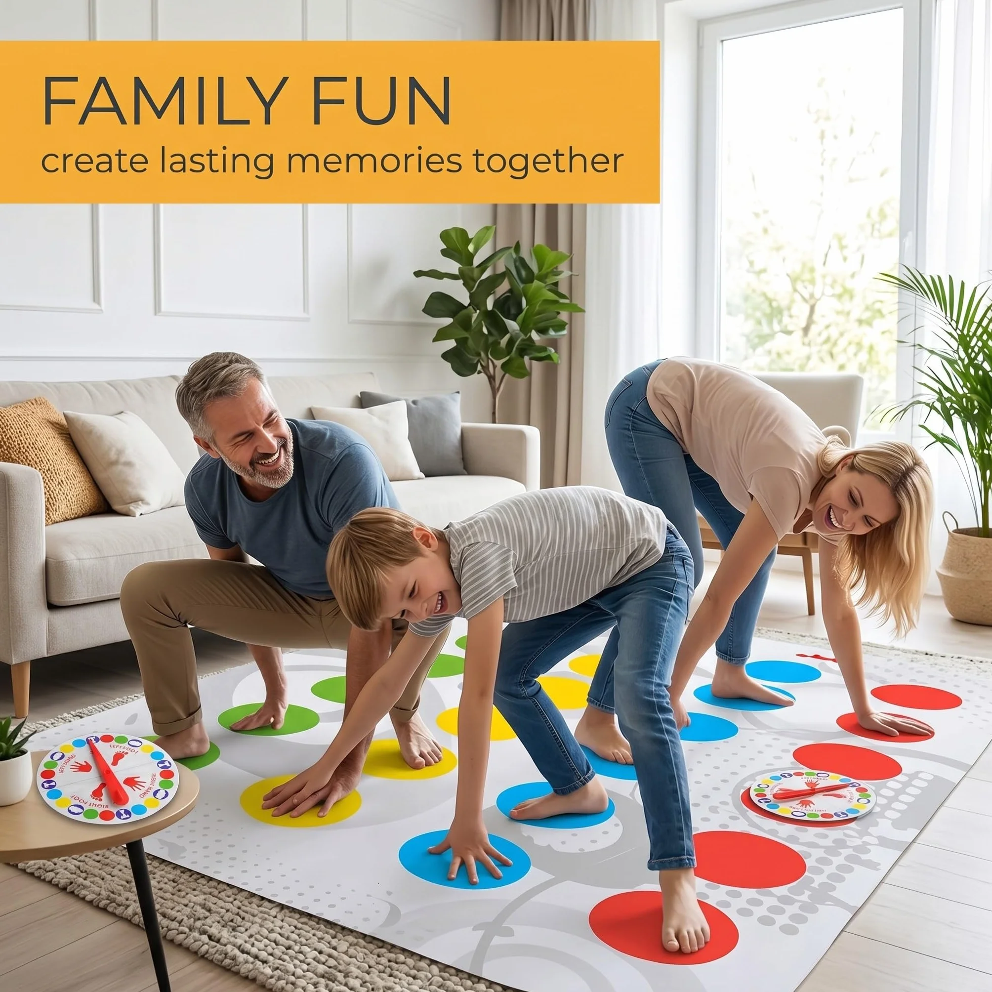 Twister Juego Infantil,Twisting Game Partir de 6 Años, Juego de Piso Familiar con Alfombrilla de Juego, lustige Spiel für Interinen und Ausraußen