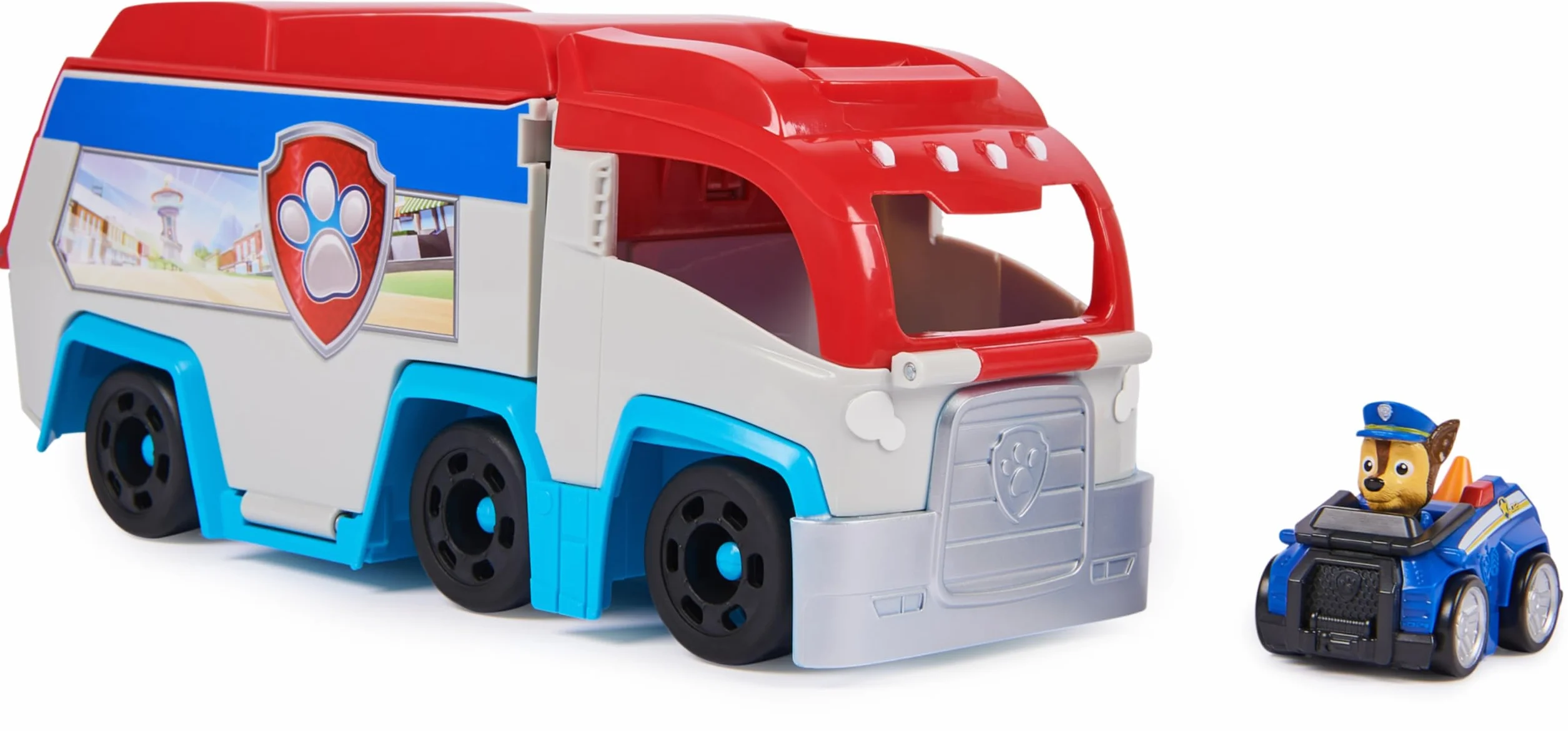 Patrulla Canina - Pack Coche Pup Squad Paw Patroller Transformable y Vehículo con Figura Chase - Patrulla Canina Juguetes - Juguetes Niños 3 años + - Regalo Niño 3 años +