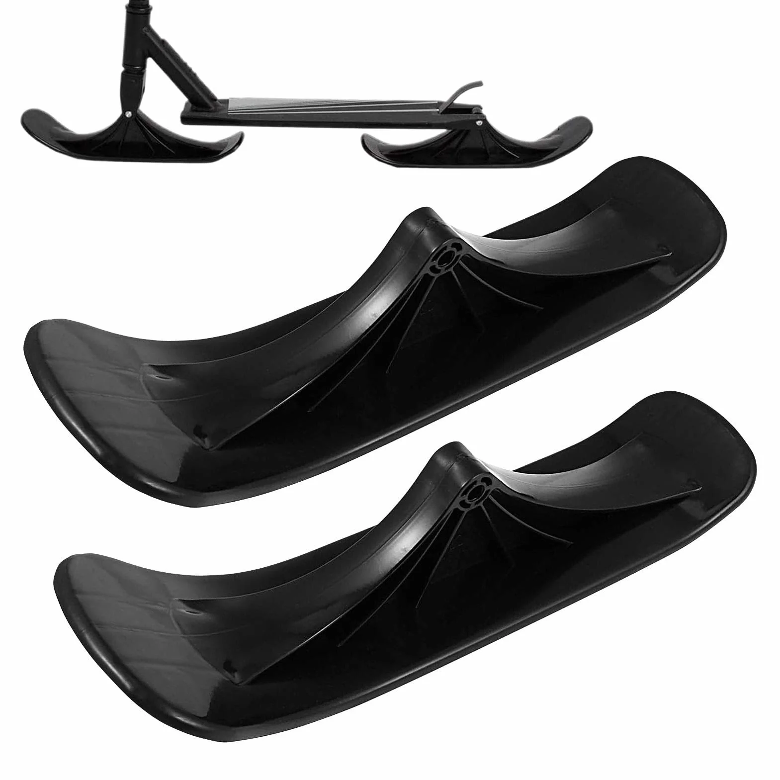 Kit de Trineo de Esquí para Patinete de Nieve de 2 Piezas, Conversión de Patinete de Arena, Tabla Plegable