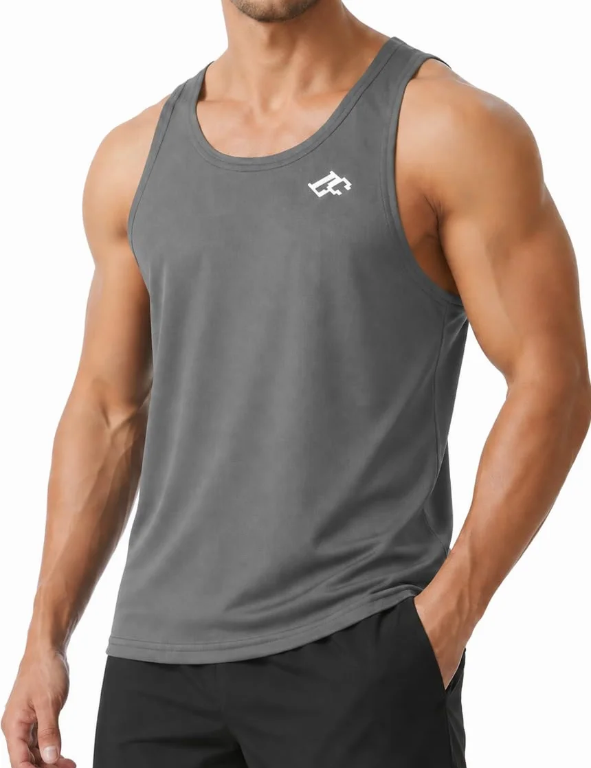 Camiseta sin Mangas para Hombre, Secado Rápido, Espalda en Y, Chaleco Muscular