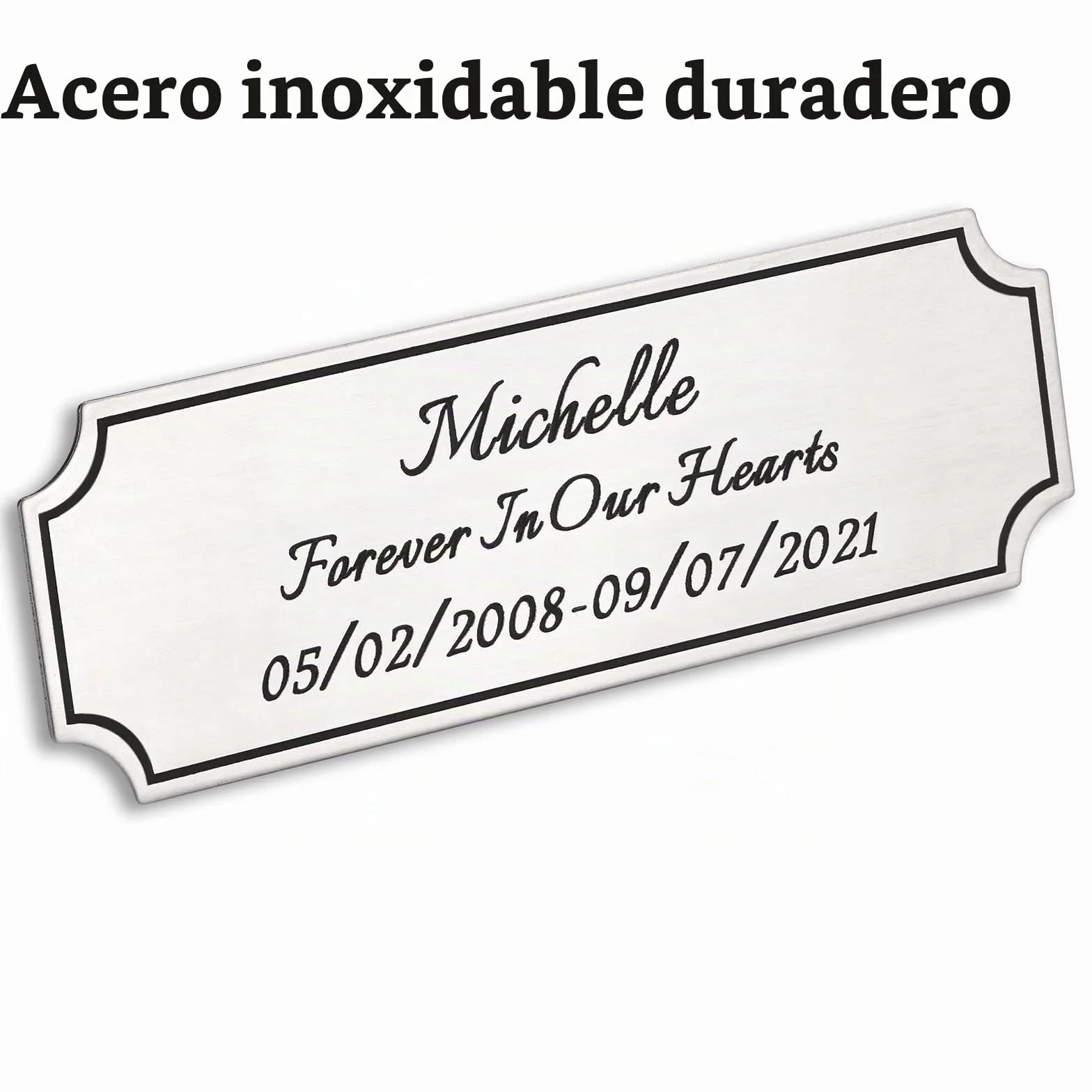 Placa Grabada Personalizable de Latón o Acero 2.5 x 7.6 cm para Trofeos