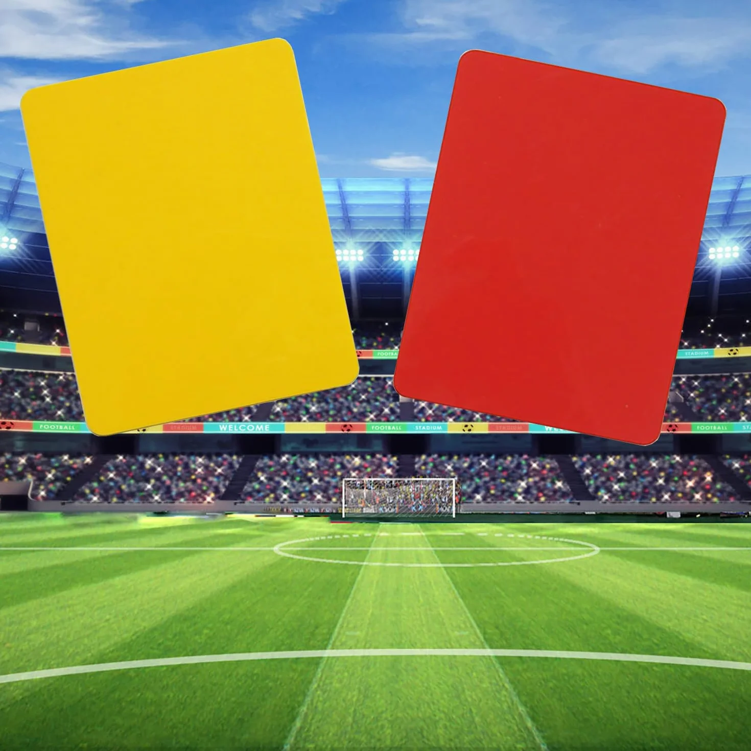 Juego de Tarjetas de Árbitro de Fútbol Amarillas y Rojas
