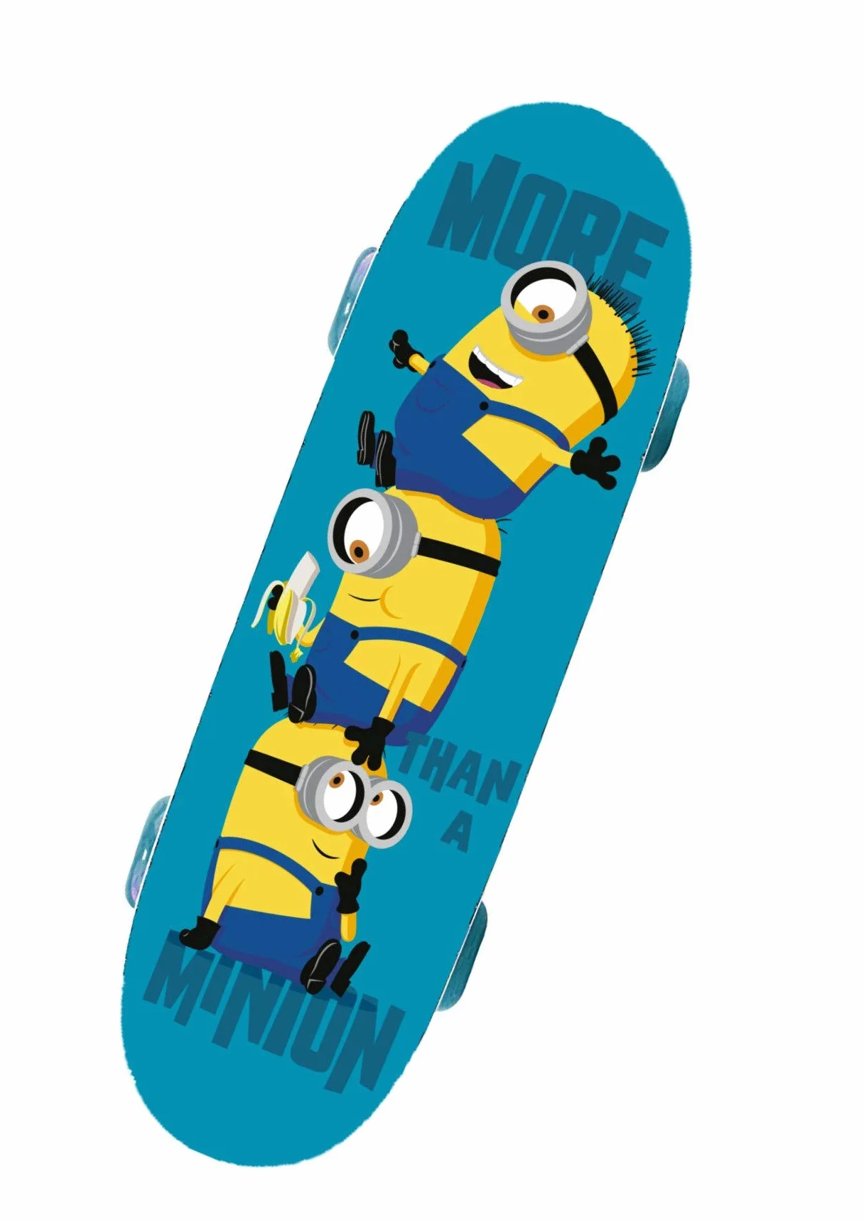 Minions 2 Mini monopatín de Madera, 43 x 12 x 8 cm