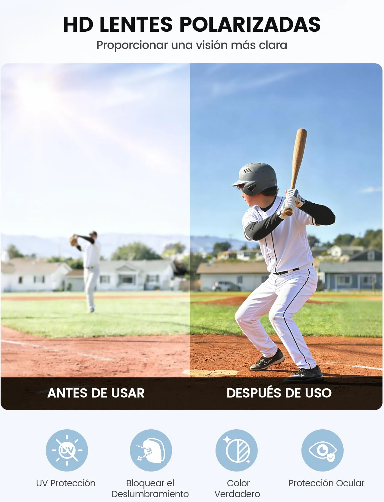Lamicall Gafas de Sol Ciclismo Niños UV400 TR90 Marco Ultraligero Almohadilla Nasal Ajustable