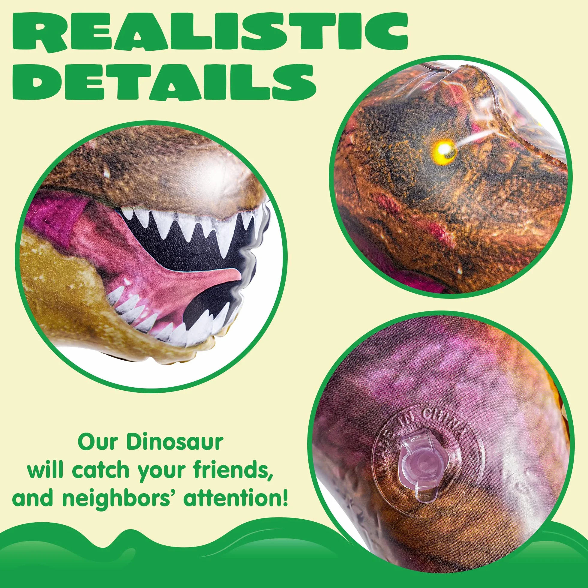 JOYIN T-Rex Dinosaurio Inflable 76cm para Decoraciones de Fiesta en la Piscina
