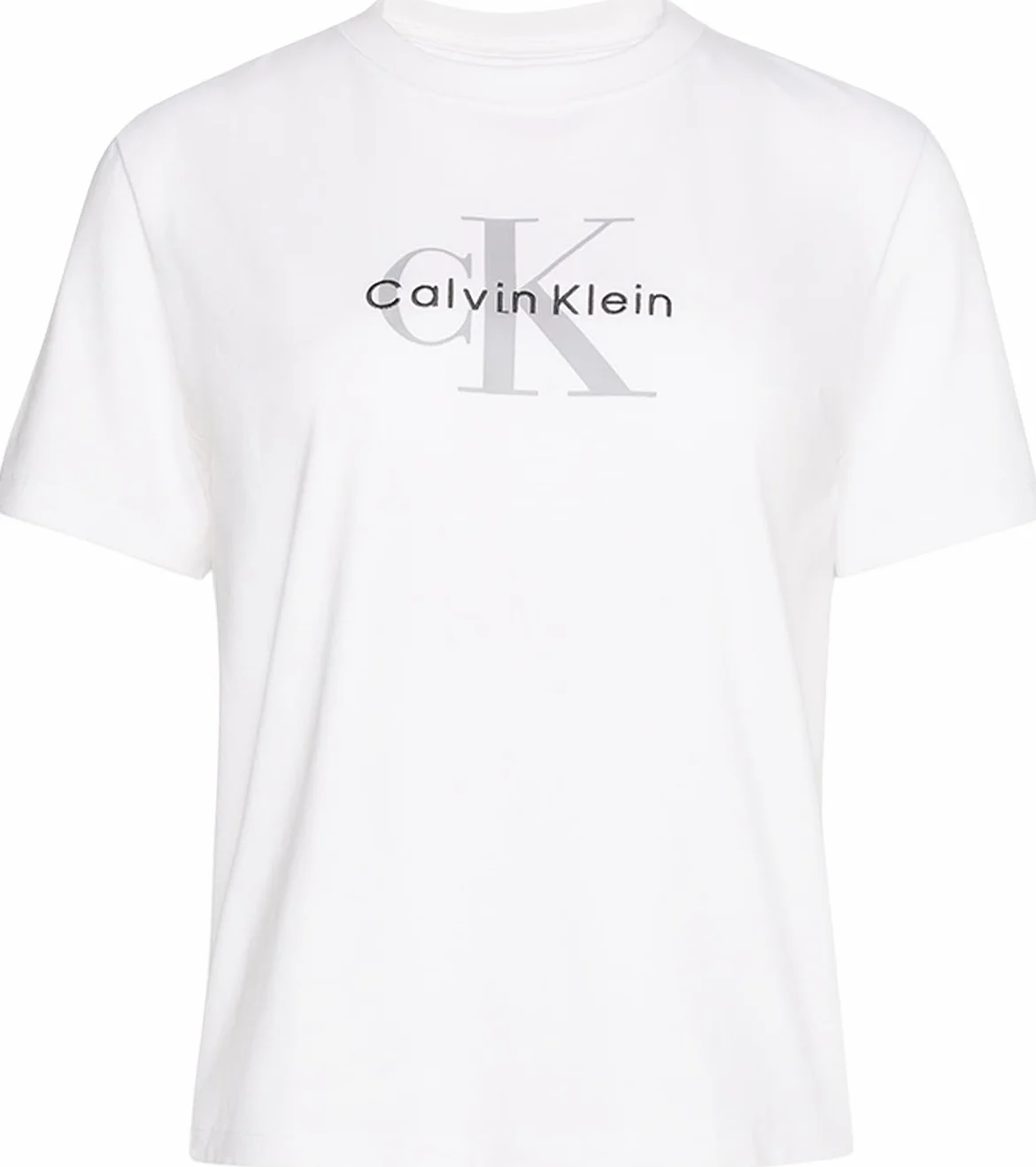 Calvin Klein Camiseta Manga Corta Mujer Hero Classic Monologo Cuello Redondo