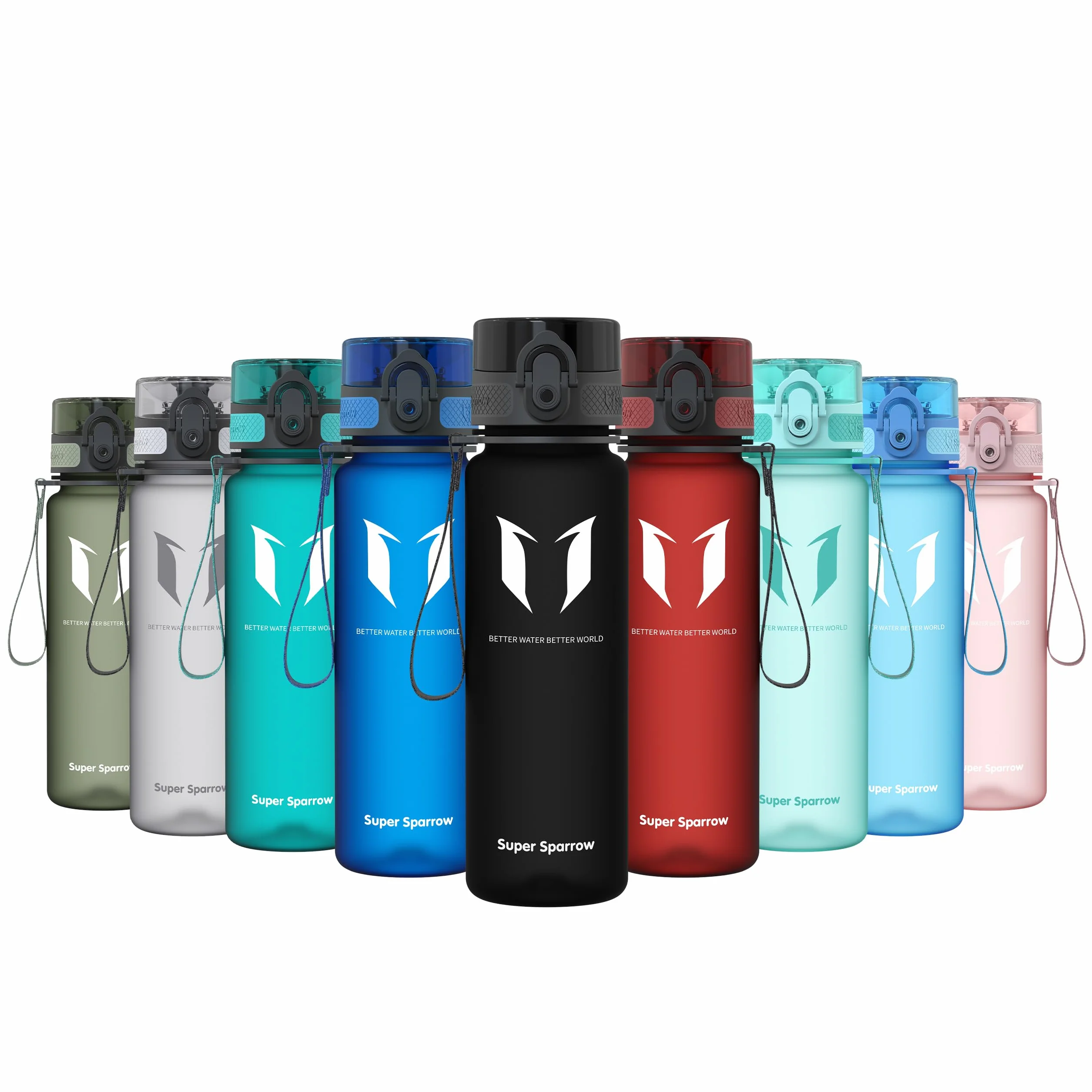Super Sparrow Botella de Agua Deportiva Sin BPA 350ml 500ml 750ml 1000ml