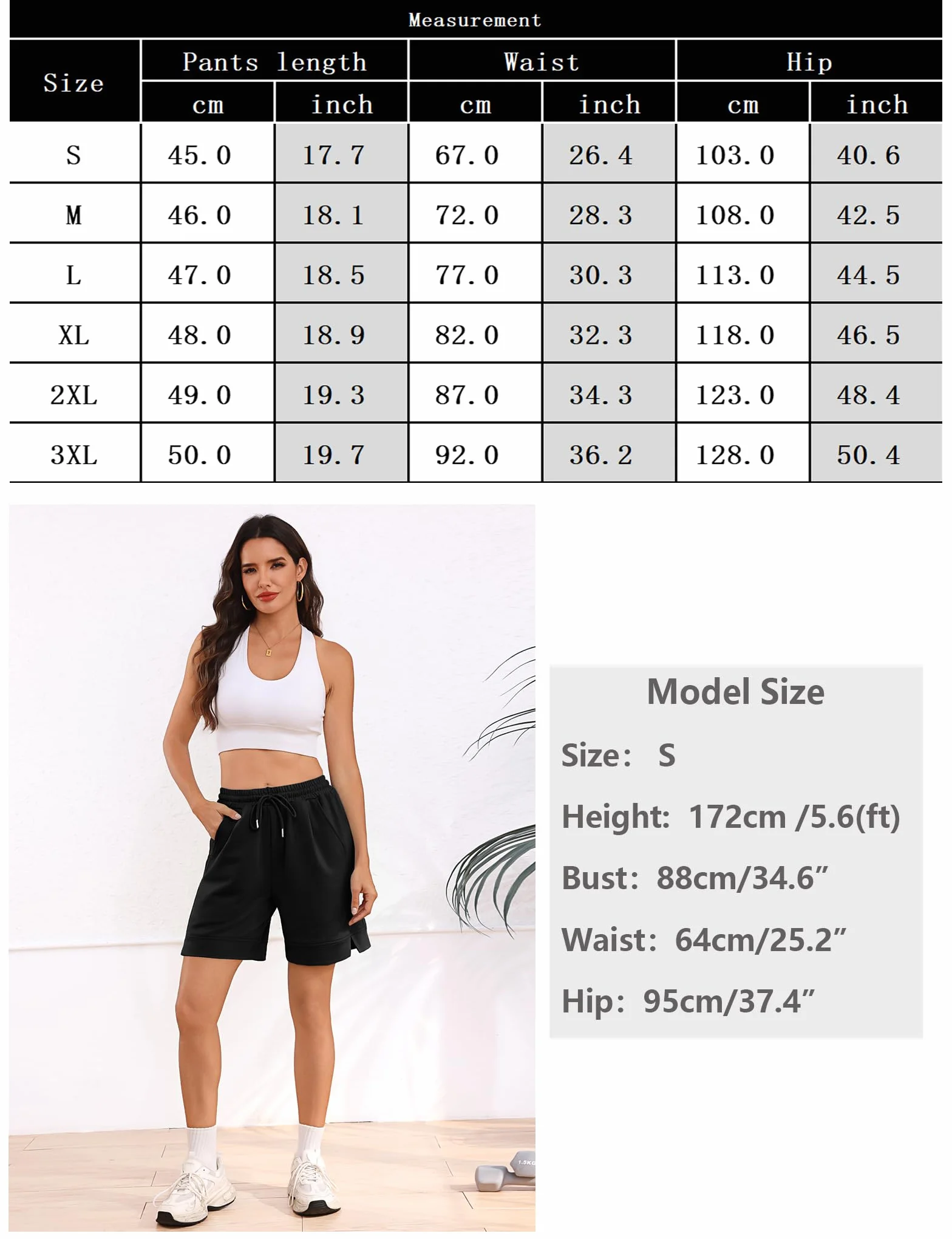 Litherday Shorts Deportivos Mujer Verano Pantalón Corto con Bolsillos Cintura Elástica Transpirable para Running Yoga S-XXL