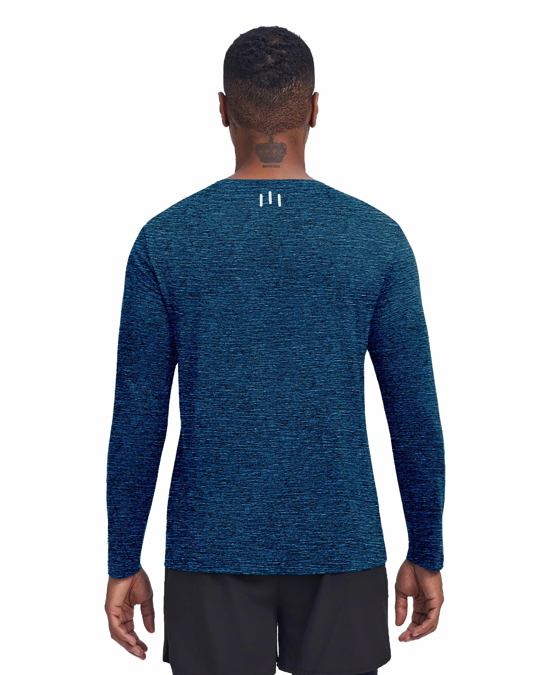 PINSPARK Camiseta Deportiva Manga Larga Hombre Protección Solar UPF 50+ Secado Rápido Running Fitness