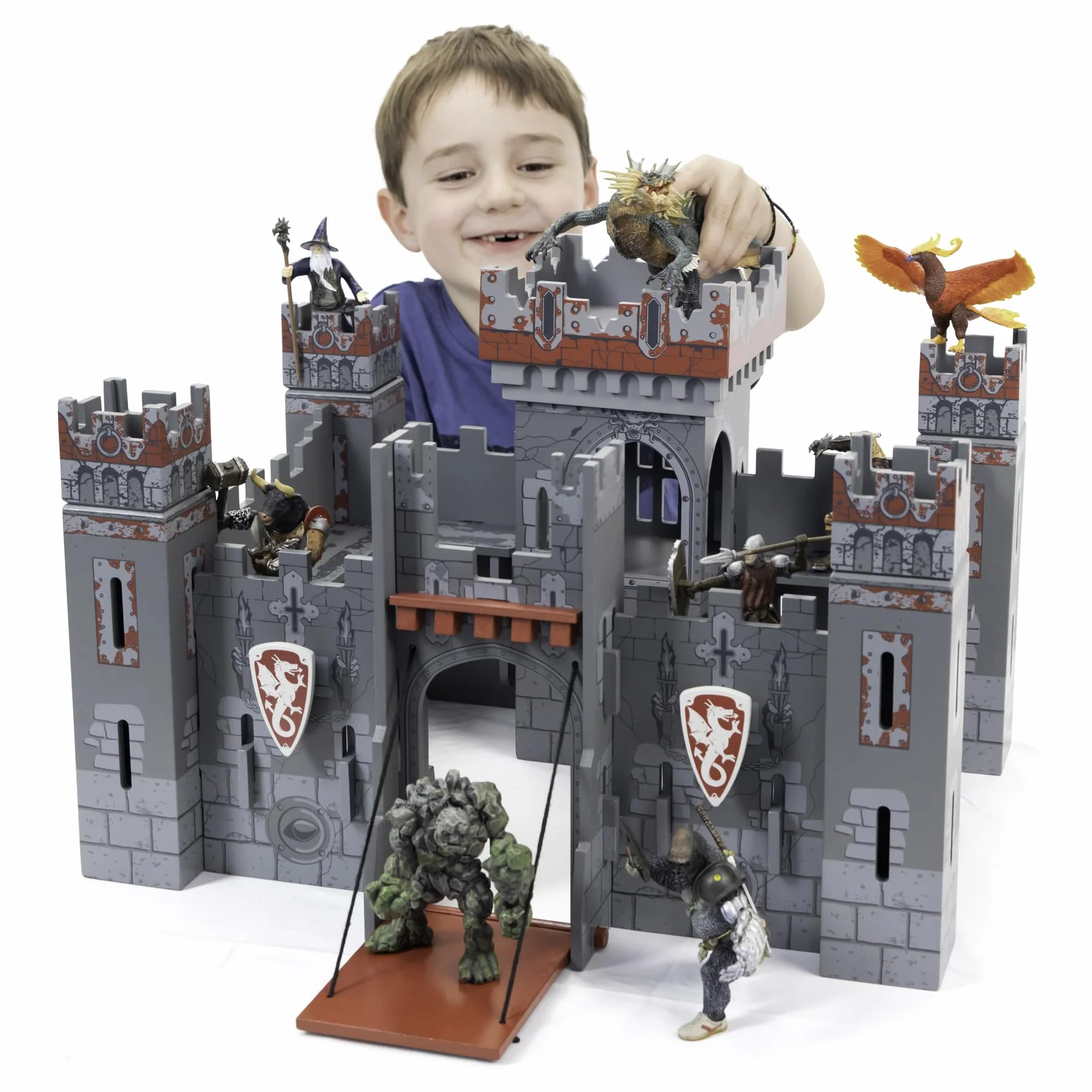 Papo - Castillo fantástico Decorado Juguete para niños - 3+ - Colección Fantástico y Medieval - Juego Creativo Caballeros y Dragones - Idea de Regalo Juguete para niña y niño