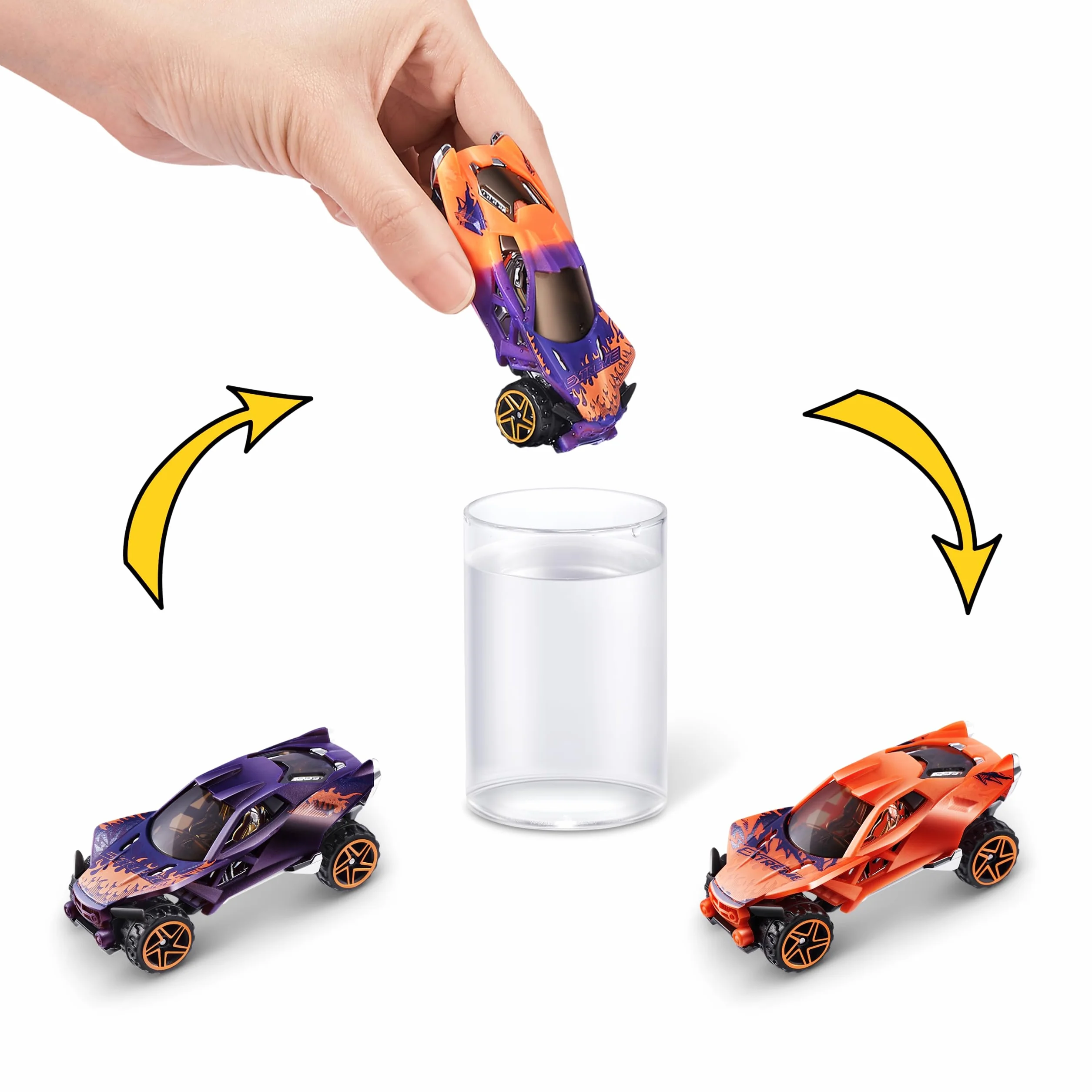 ZURU Metal Machines Color Change Car Series 4, 6 Pack Autos Fundidos a Presión Coleccionables