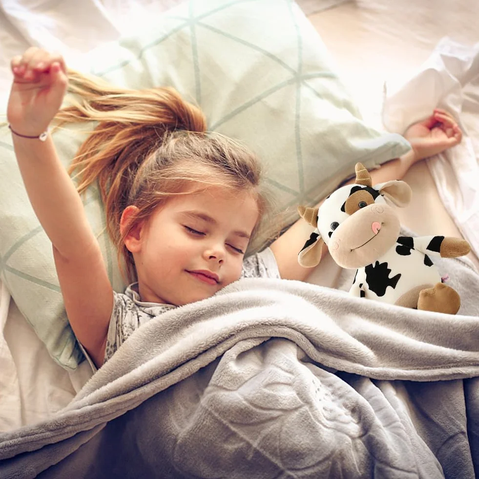 Vaca Peluche Suave De Animales Dibujos Lindo Juguete Muñeco De Juguetes Plush Pequeños para Niños Regalo De Cumpleaños 30cm
