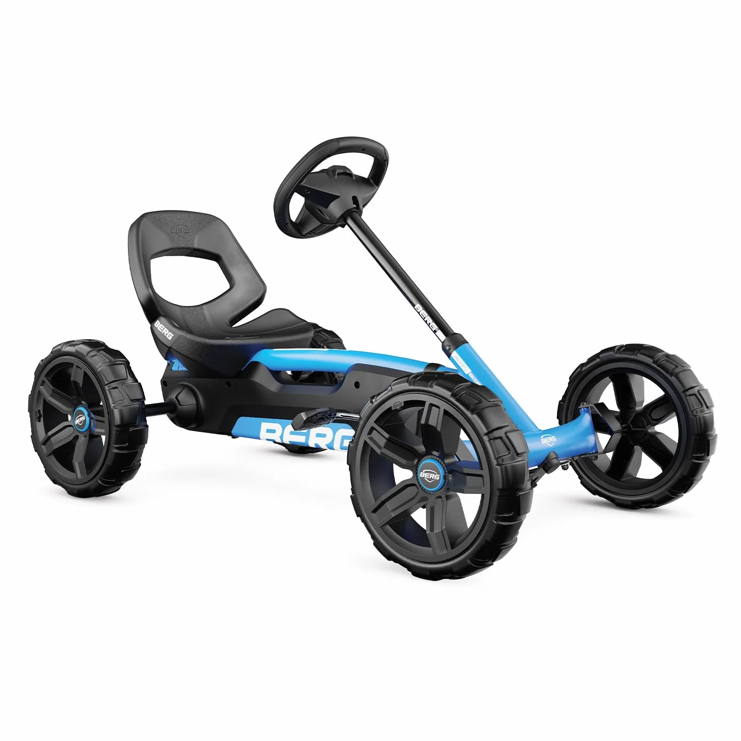 BERG Kart a Pedales Reppy Bleu | Azul, 2, 5-6 años, cuadro resistente, asiento regulable, volante regulable
