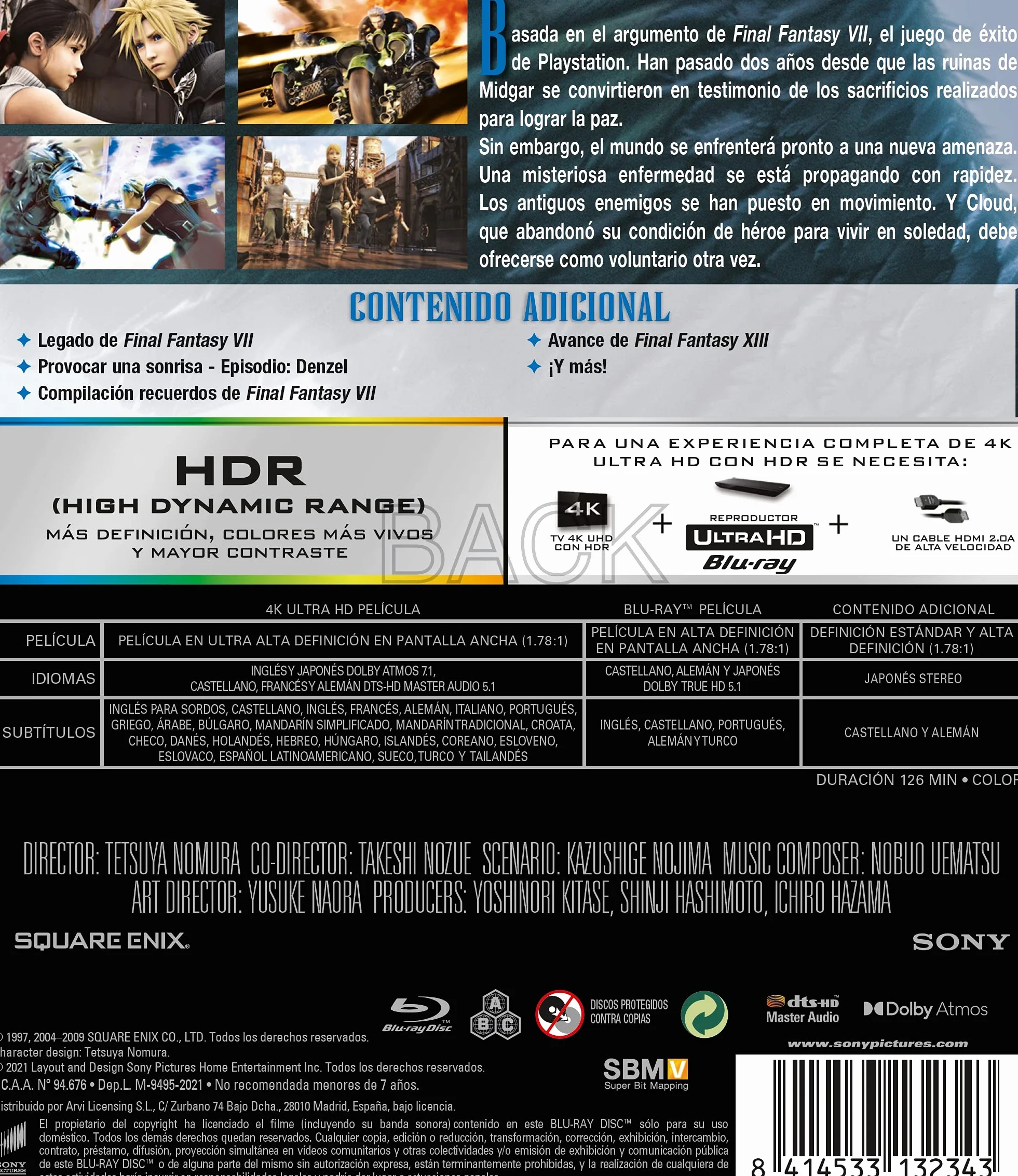 Final Fantasy VII: Advent Children (4K Ultra-HD + Blu-ray) [Blu-ray]