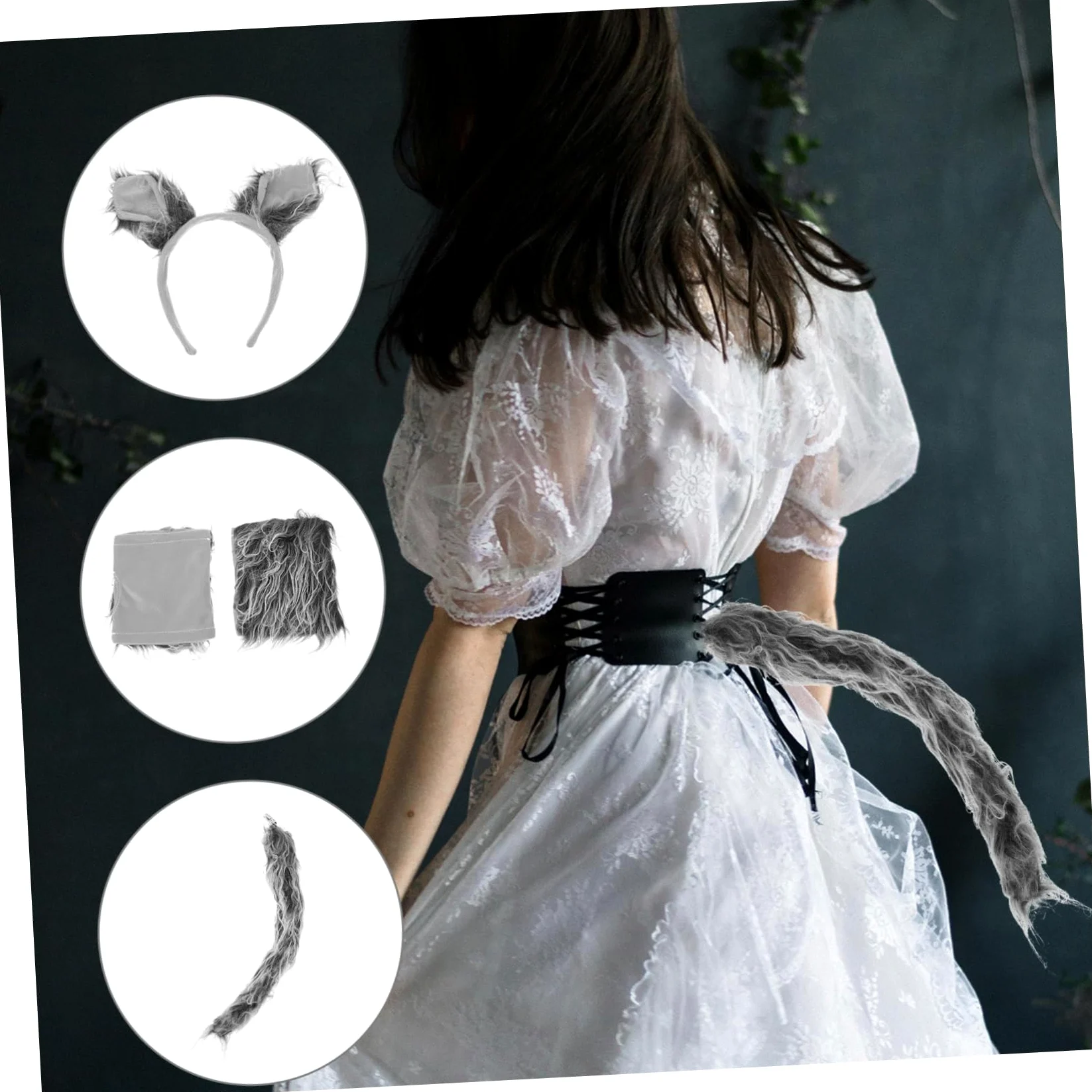 Healeved Accesorios Para Disfraz De Astas De Hombre Accesorios Para Cosplay De Diadema De Fiesta Diadema De Accesorio Para Disfraz De Fiesta Guantes De