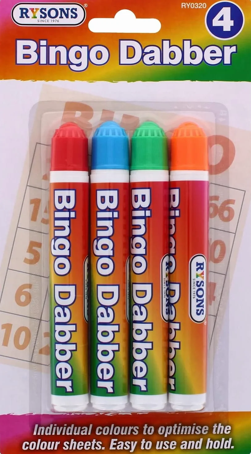 Bingo DABBERS - Marcador de bingo (4 unidades), 4 colores