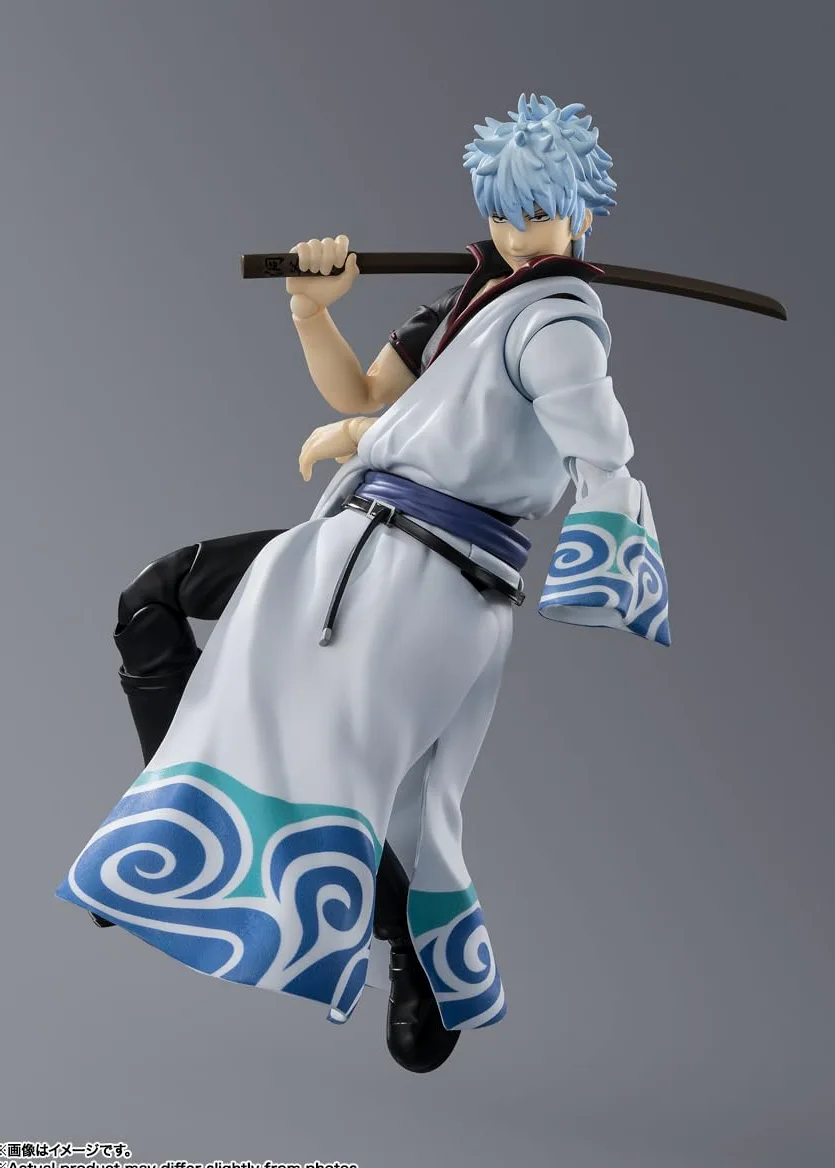 TAMASHII NATIONS S.H. Figuarts Gintama Gintoki Sakata Aprox. Figura de acción prepintada de PVC y ABS de 5.7 Pulgadas