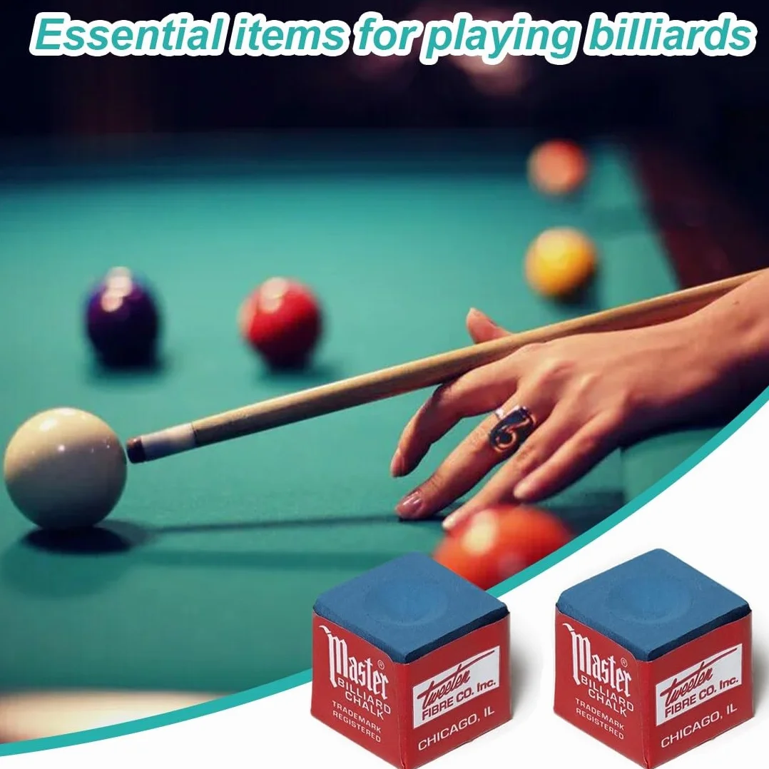 CATOR 6 piezas Tiza de billar azul accesorios de mesa de billar
