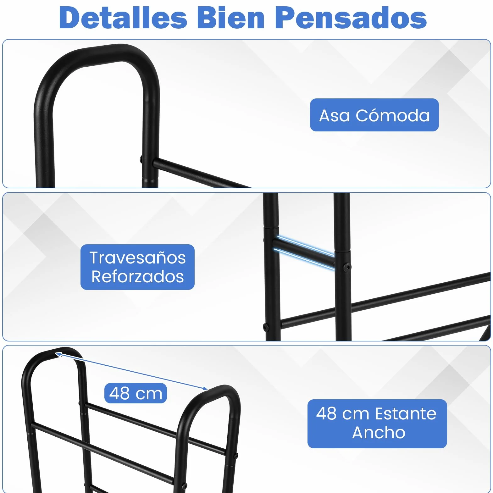 GOPLUS Estantería para Balones con Ruedas Bloqueables, Carro 3 Niveles, Almacenamiento para Baloncesto