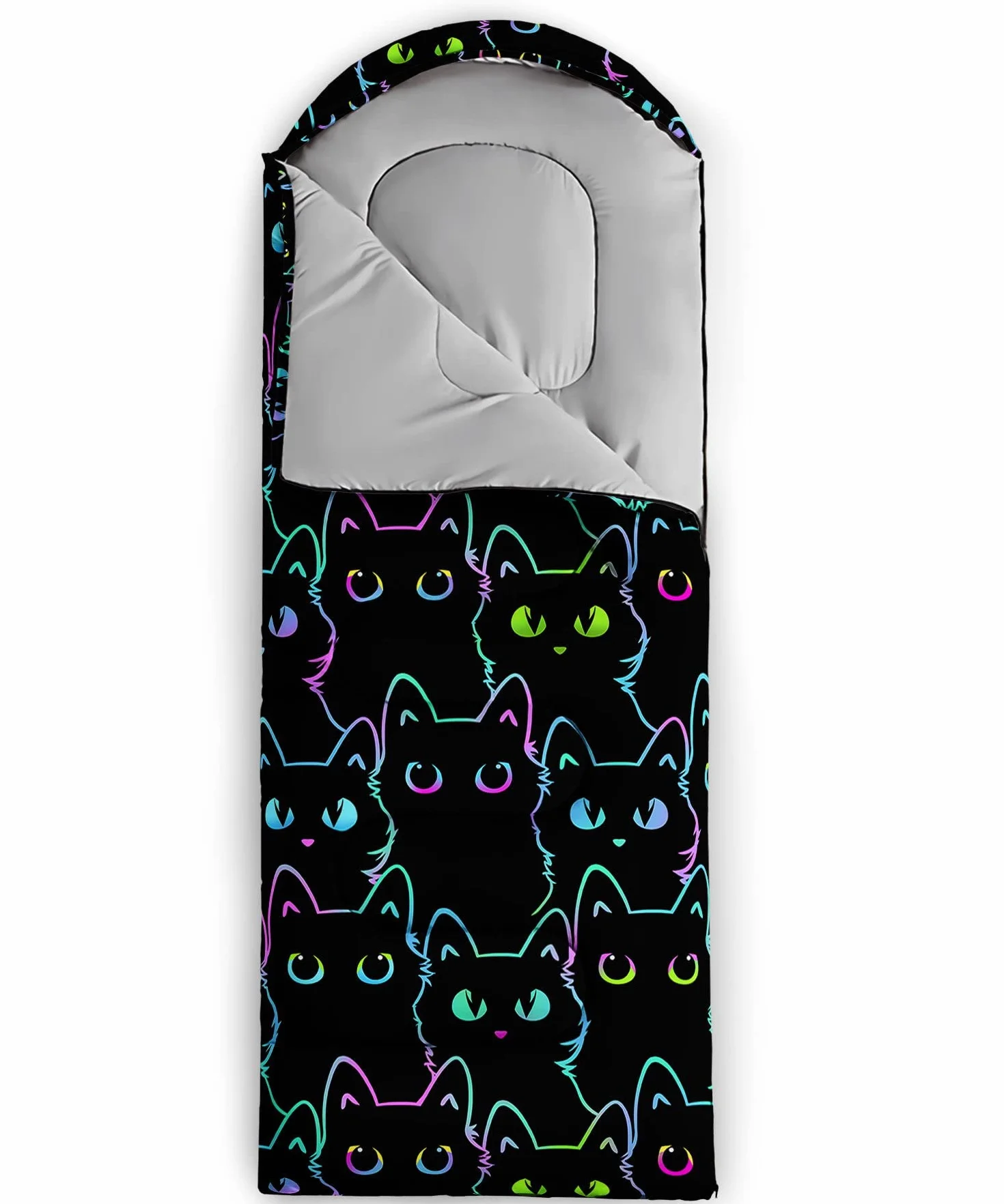 HOSIMA Sacos de dormir para niños y niñas, estampado de mariposas azules, ligeros, cálidos, portátiles, para exteriores, interiores, impermeables, resistentes al frío, para camping, senderismo