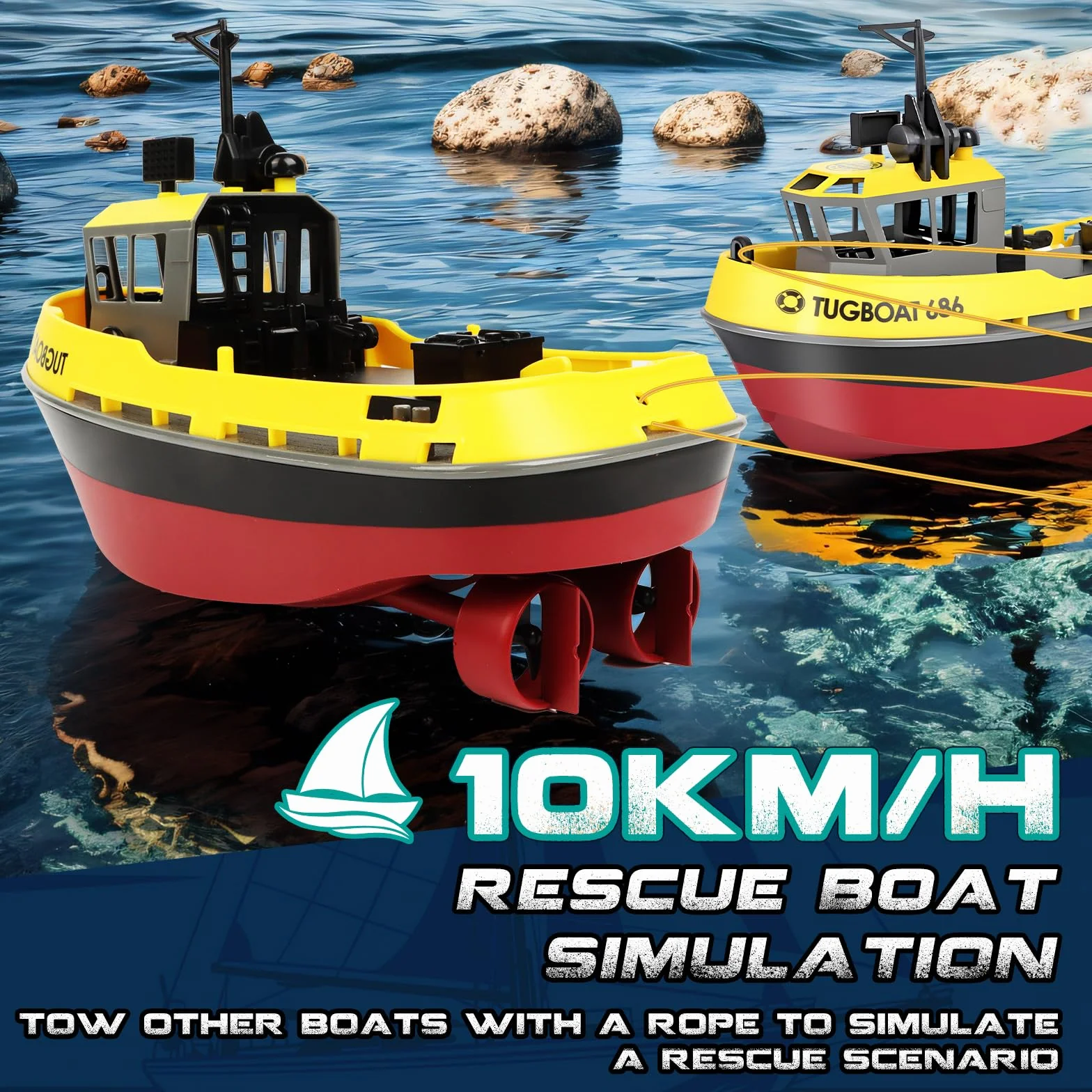 FORMIZON Barco Teledirigido, 1:72 Barco Teledirigido De Bricolaje A Escala, 2.4GHz Lancha Teledirigida con Luces LED, Juguetes Acuáticos de Verano para Niños y Adultos