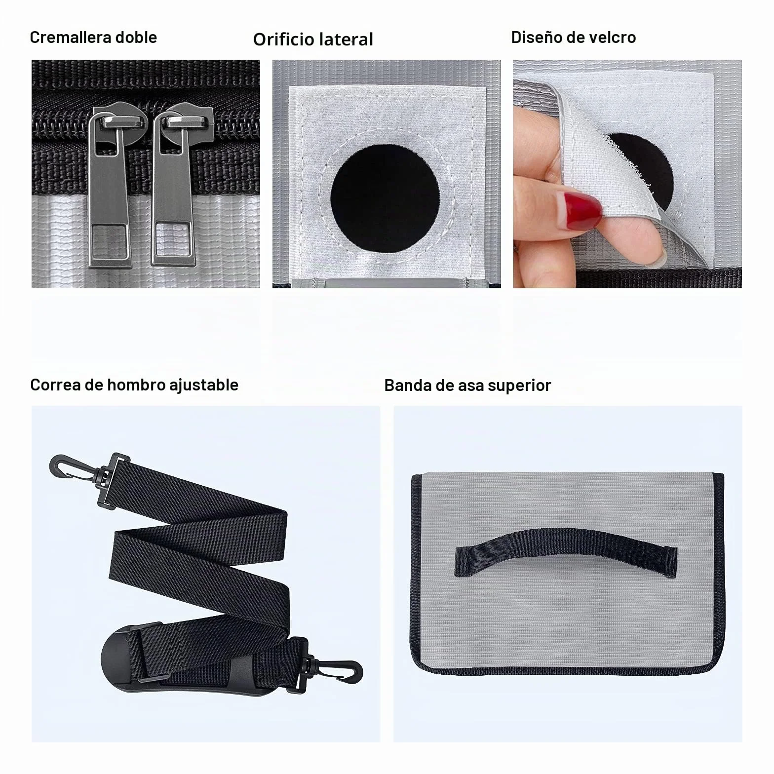 HOOVO Lipo Bag - Bolsa de Seguridad para batería Lipo ignífuga y antiexplosión LiPo Guard Safe Bag para Guardar y Cargar baterías de polímero de Litio con Doble Cremallera