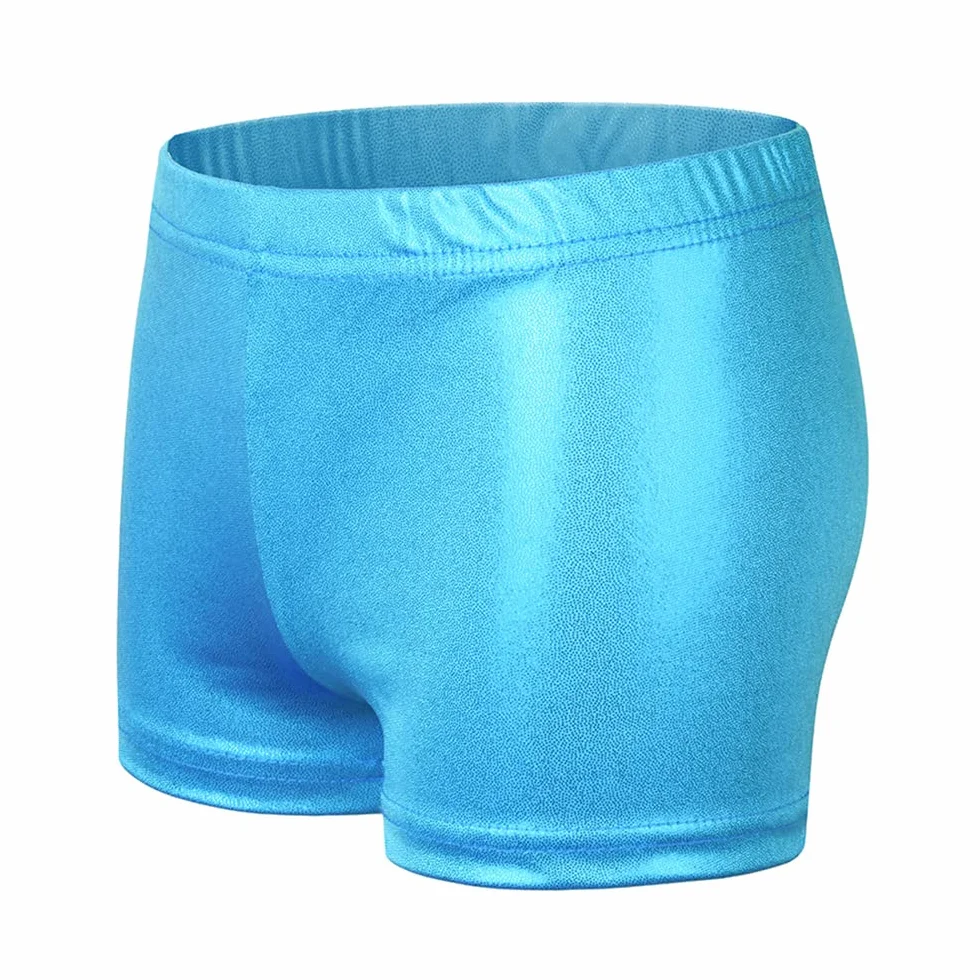 Pantalones Cortos de Ballet Elásticos Metálicos Brillantes para Niña NewL