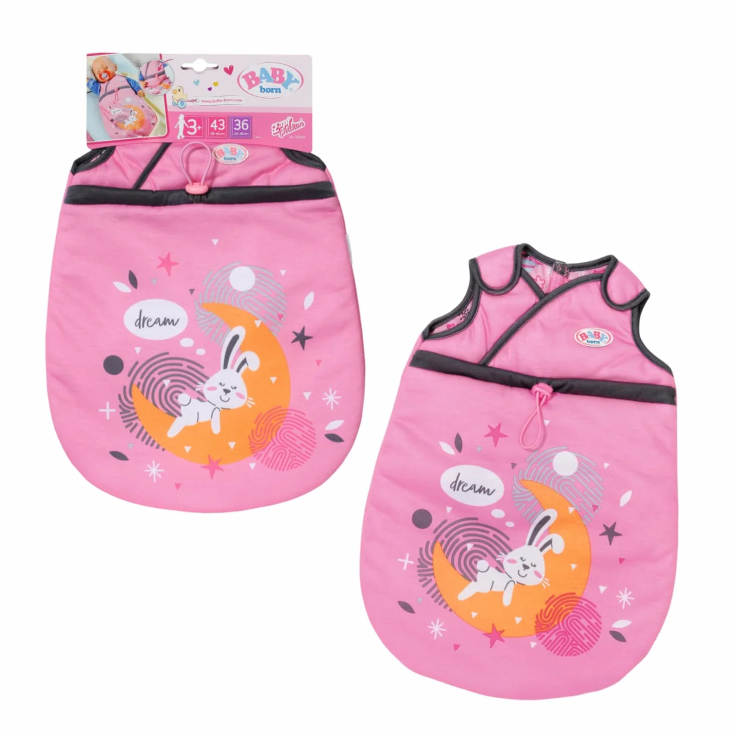 Baby Born Saco de Dormir - Saco de Dormir para muñecas 43cm - para niños a Partir de 3 años