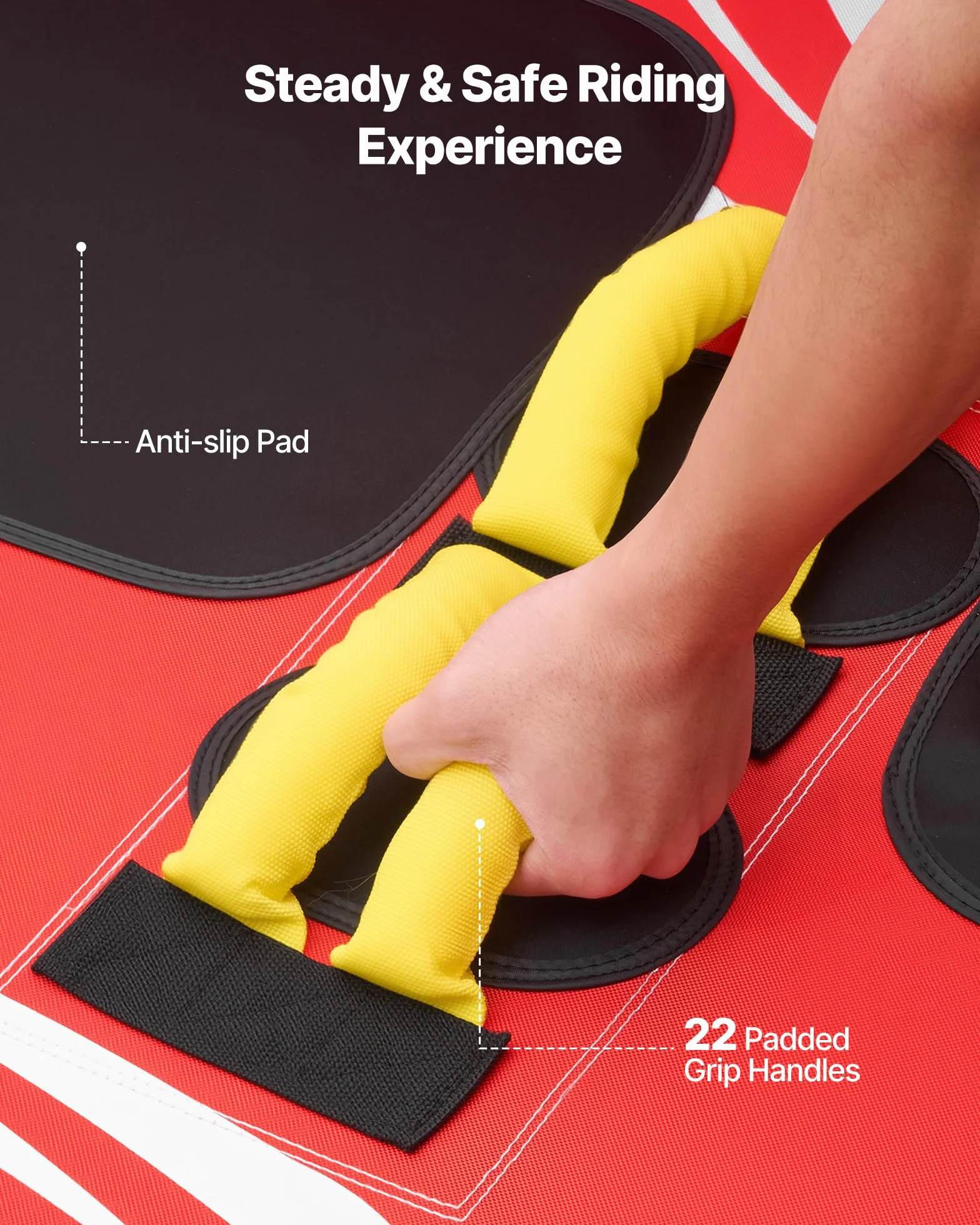 VEVOR Flotador de Arrastre Inflable 4 Personas 219x206 cm 308 kg para Deportes Acuáticos