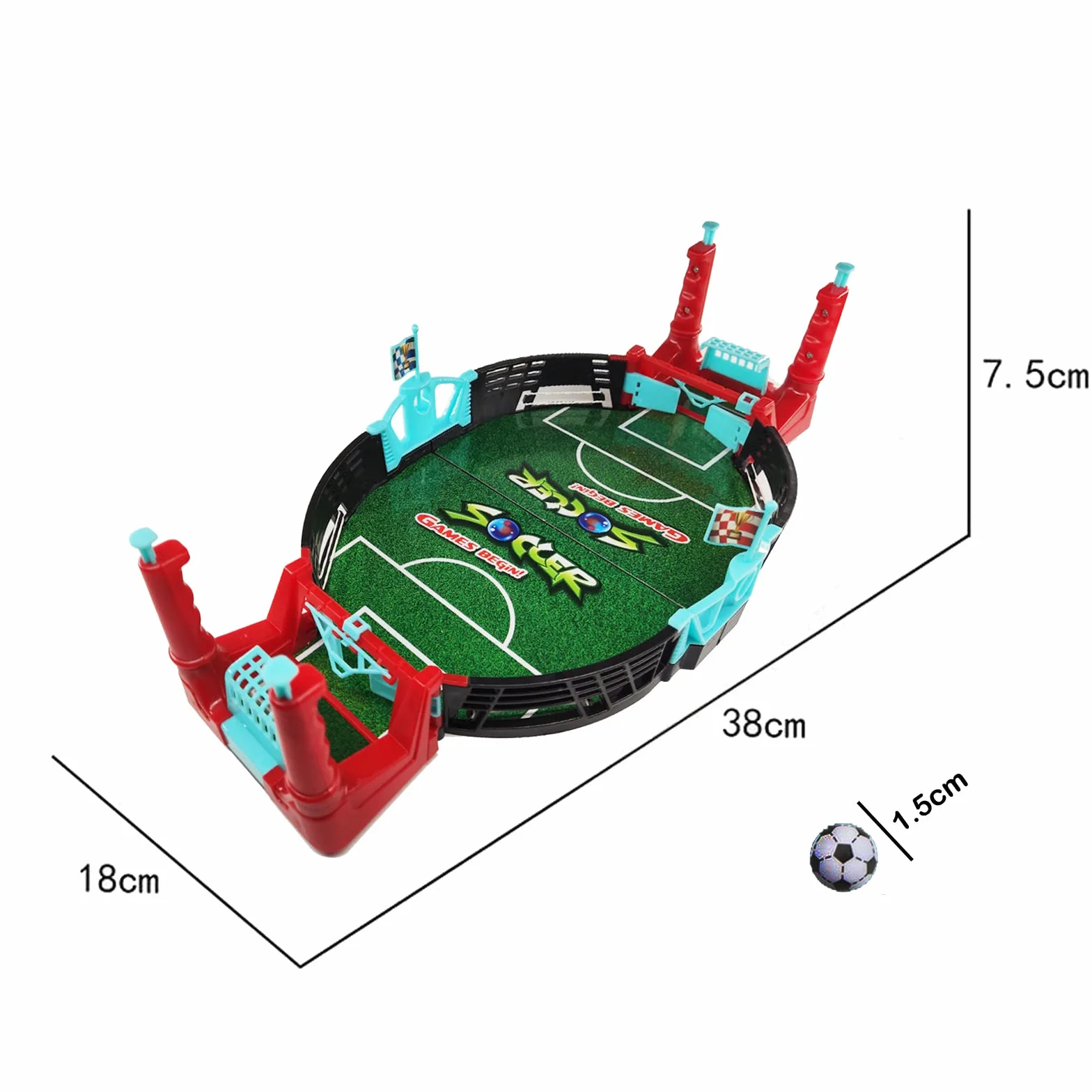 Futbolines para Niños, Juegos de Mesa de Fútbol, Mini Juego de Futbolín de Fiesta, Juegos Familiares, Juegos Interactivos para Padres e Hijos, Regalo para Niños(6*fútbol)