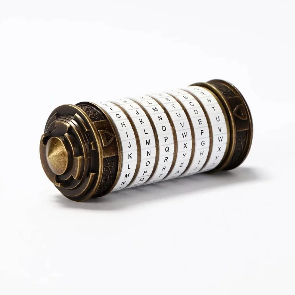 Cryptex Caja Rompecabezas Da Vinci Code Mini Lock Compartimentos Ocultos Regalo Misterioso