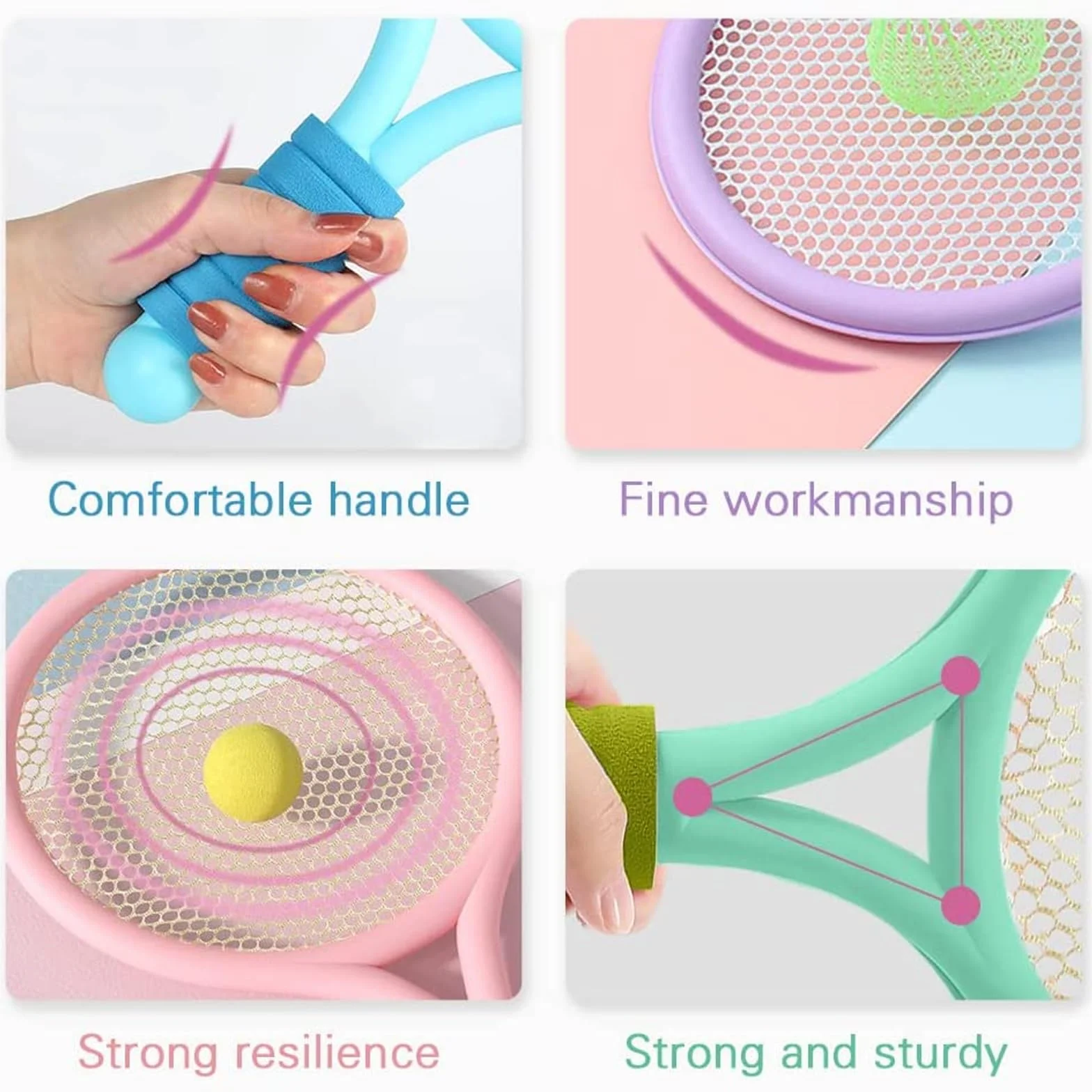 Juego de Raquetas de Tenis y Bádminton para Niños, Ligero, Raqueta de Juguete, Deportes Educativos