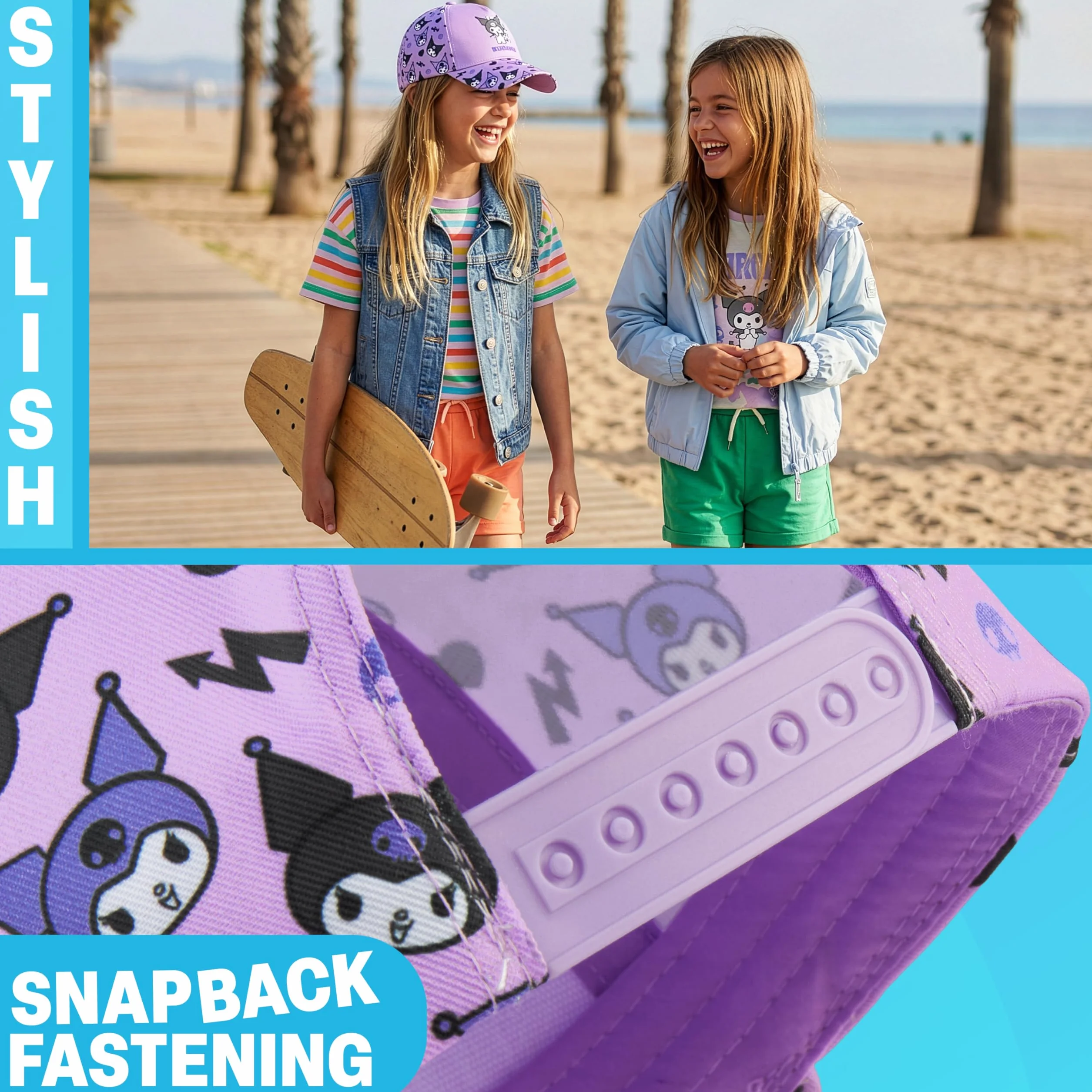 Gorra Niña con Gafas de Sol UV400 y Goma Pelo Set Accesorios Verano