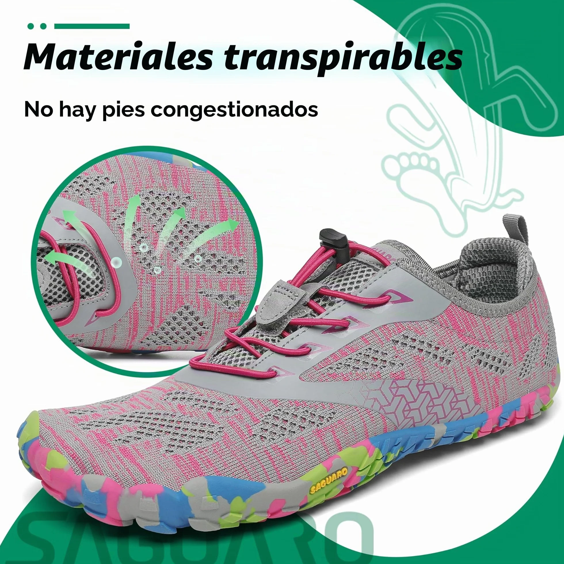 SAGUARO Zapatillas Ligeras Flexibles para Exterior Interior Unisex Adulto