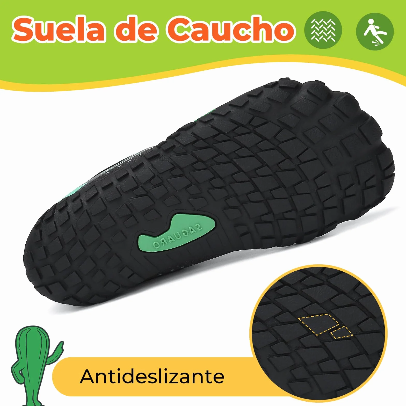 SAGUARO Barefoot Zapatillas Minimalista Trail Running Niños Niñas Gr.24-36