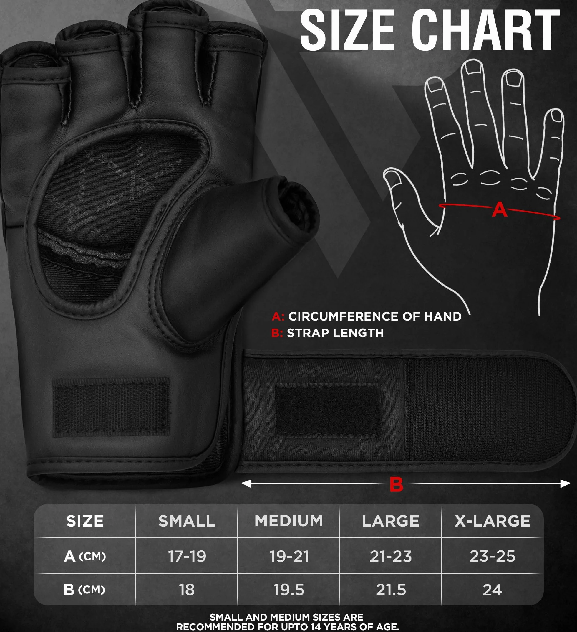 RDX Guantes MMA Cuero Maya Hide Abierto Palma Entrenamiento Sparring Kickboxing Muay Thai
