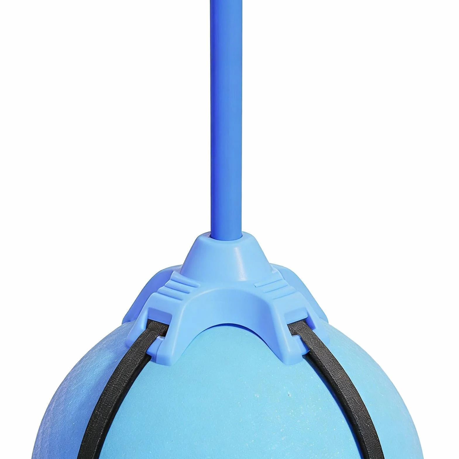 Bouncy Ball with Handle - Hopping Balance Toy for Kids and Adults | Indoor Jumping Ball for Workout and Yoga, 80x38cm Rubber + 290kg Load Capacity, Includes Inflator for Backyard