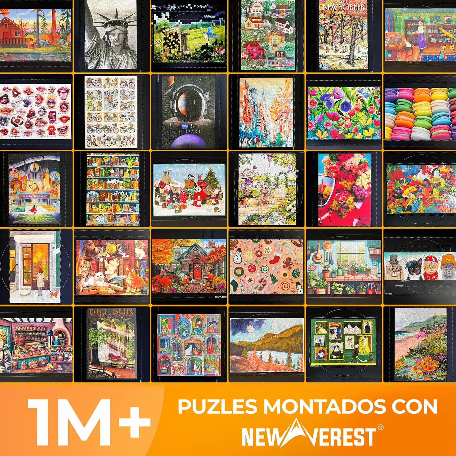 Newverest Tapete para Puzzles Enrollable Original 117 x 66 cm, Guardapuzzles Portátil hasta 1500 Piezas con Base De Goma Antideslizante, Superficie Suave, 3 Bandejas para Puzzles Y Bolsa De Viaje