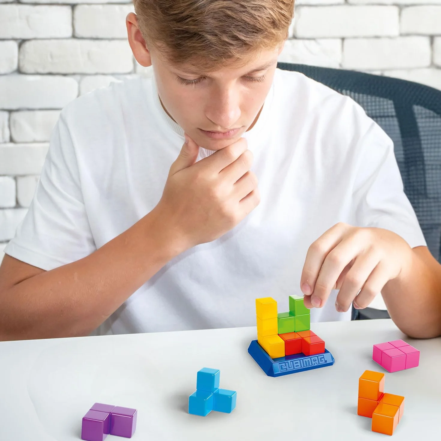 Ludilo - Cubimag Mini | Juego Mesa 8 Años O Más | Rompecabezas Adultos con 2 Modos De Juego | Juegos De Mesa Adulto | Juegos De Ingenio con 136 Desafíos