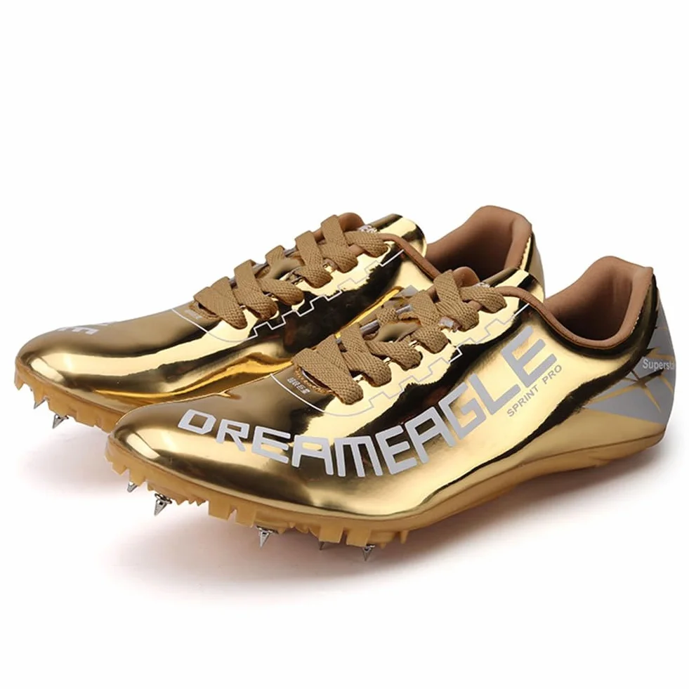 Zapatillas de Atletismo Hombre 7 Clavos, Zapatos de Carreras Transpirable Antideslizante, Zapatos Salto Largo Training