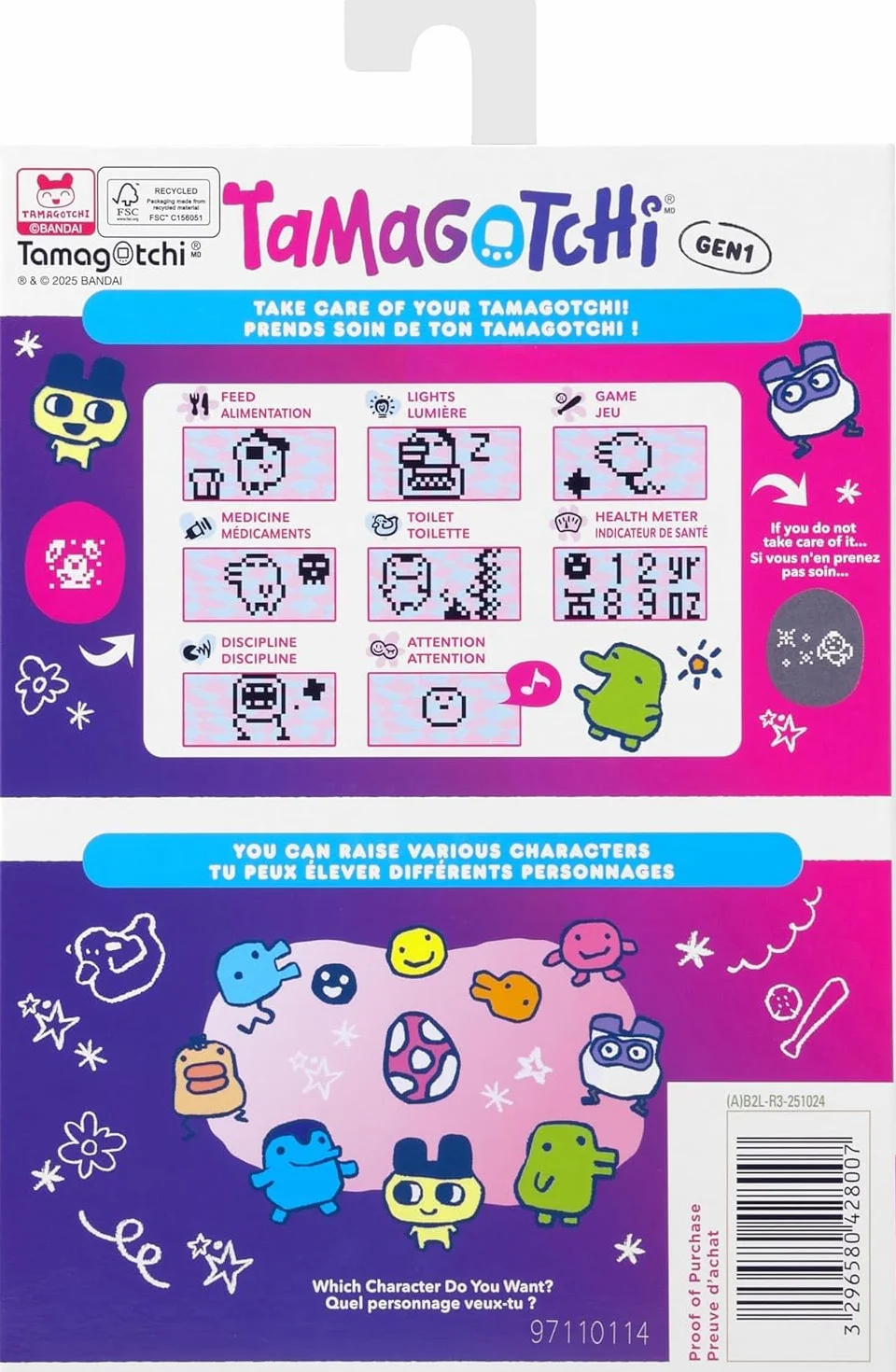 BANDAI Tamagotchi Mascota Virtual Pink Treasure Jewel Multicolor Juguete Electrónico Mayores 8 años