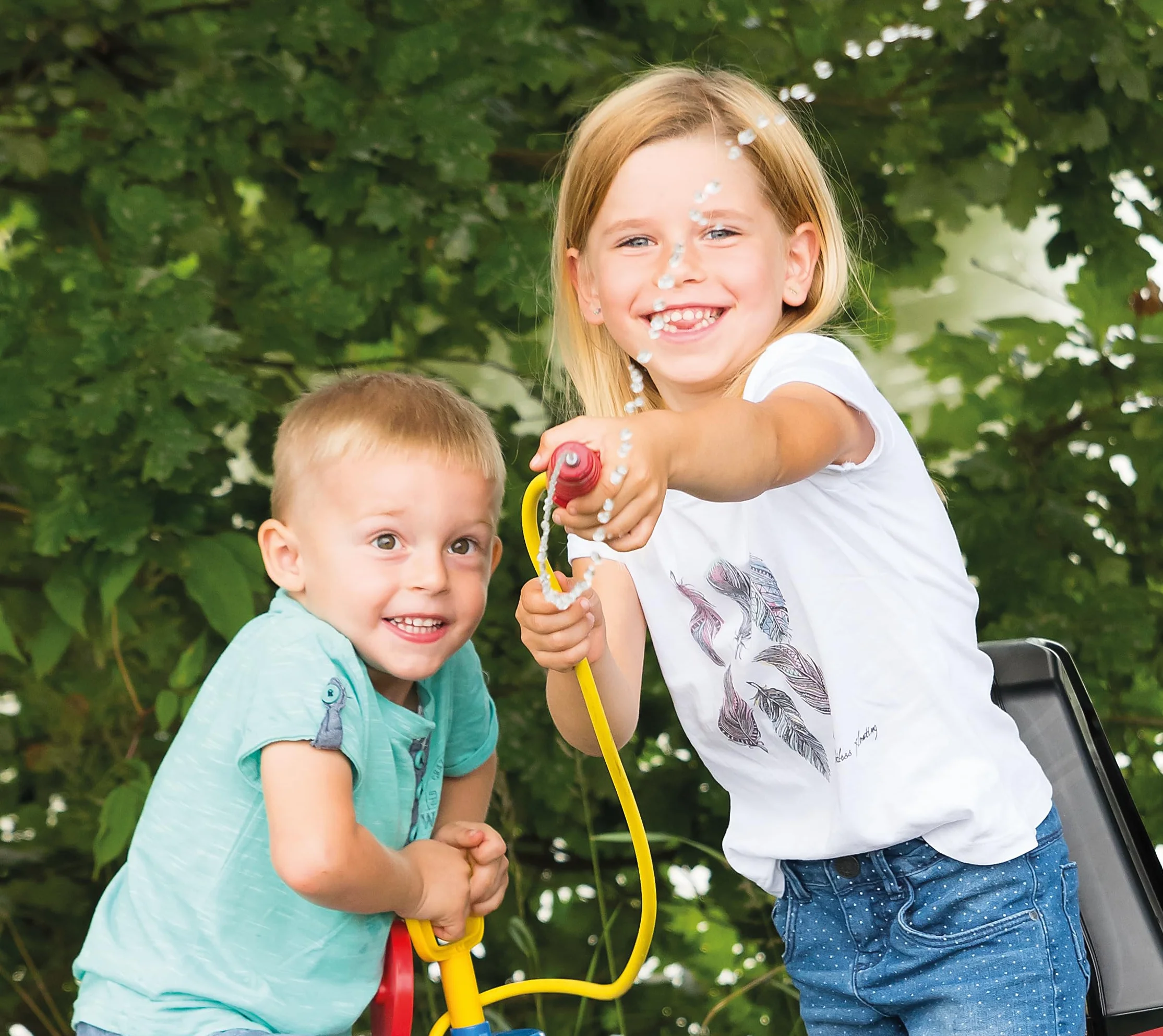 Rolly Toys John Deere rollyTanker remolque (accesorio para vehículos de pedales, para niños de 3 a 10 años, tractor depósito de agua con bomba + pistola, capacidad 30 litros) 122752